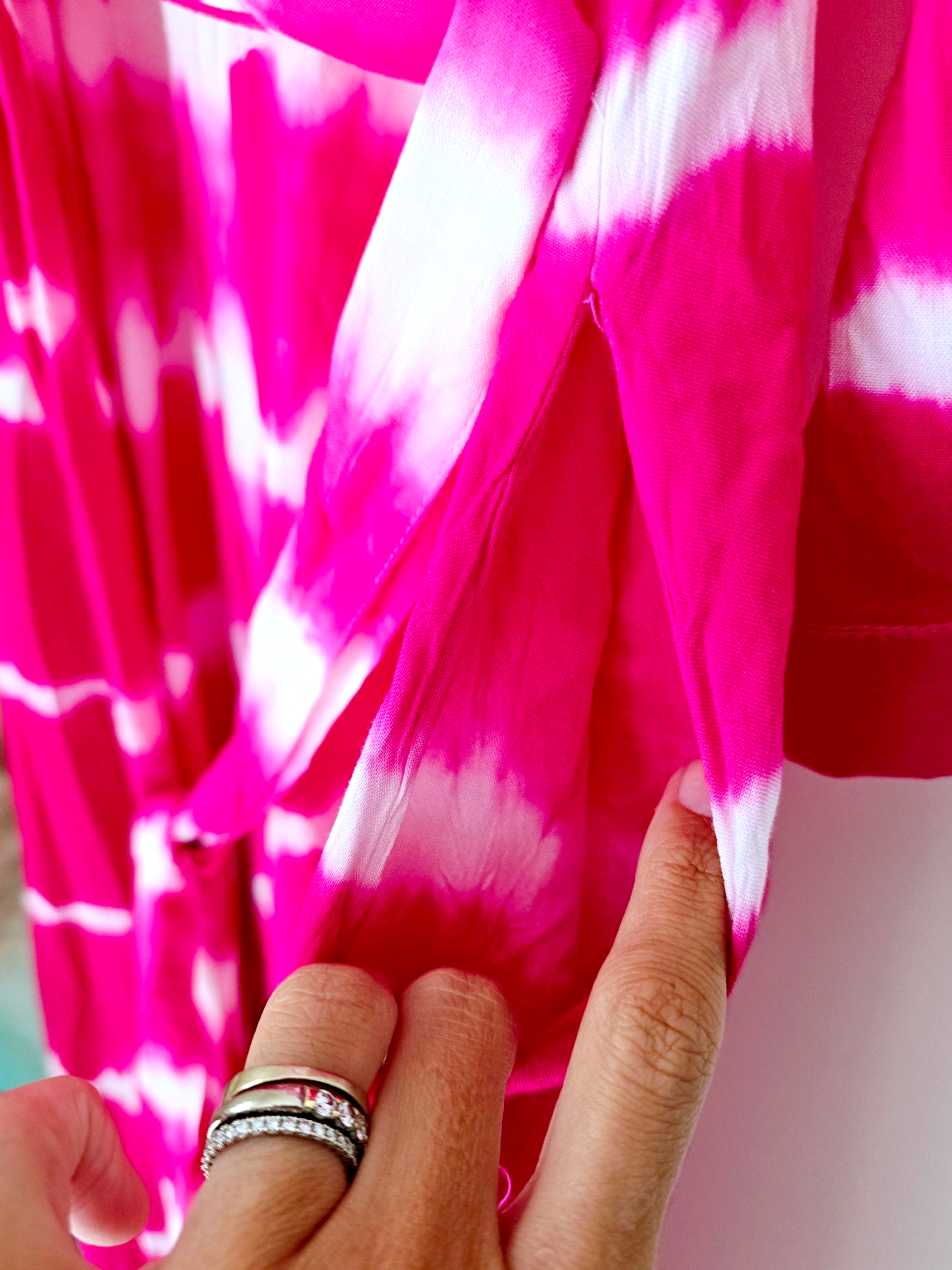 Robe tie and dye fuchsia