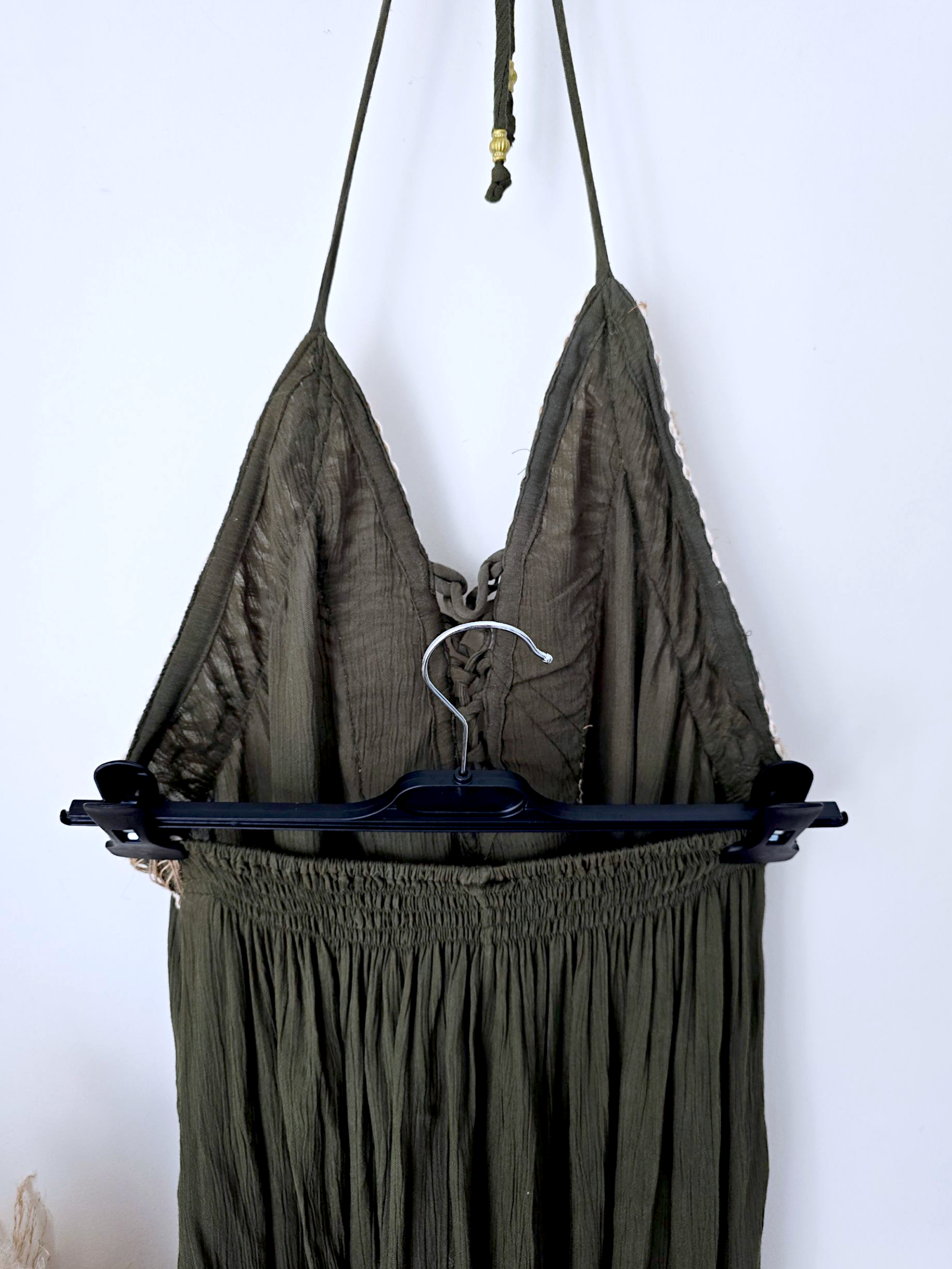 Robe bohème-chic kaki
