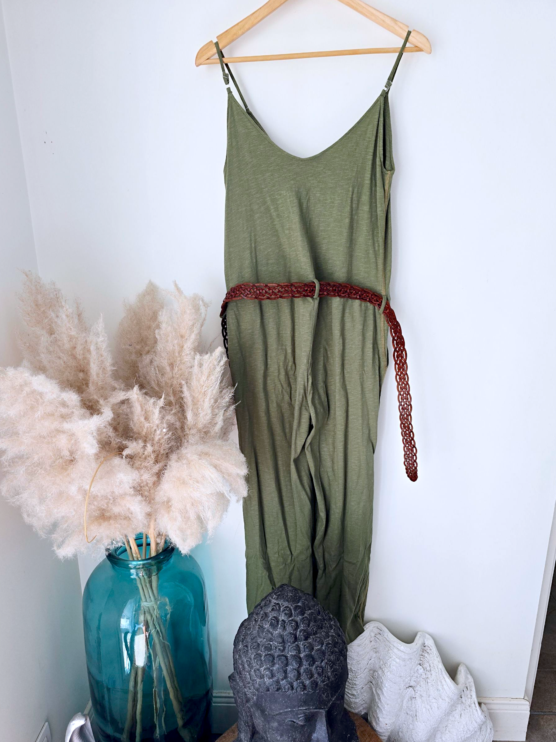 Combinaison kaki &amp; ceinture