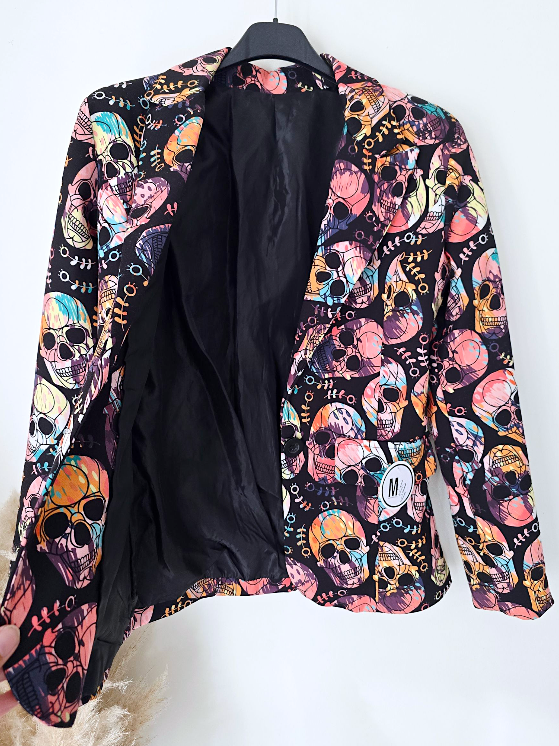 Veste cintrée skull fluo