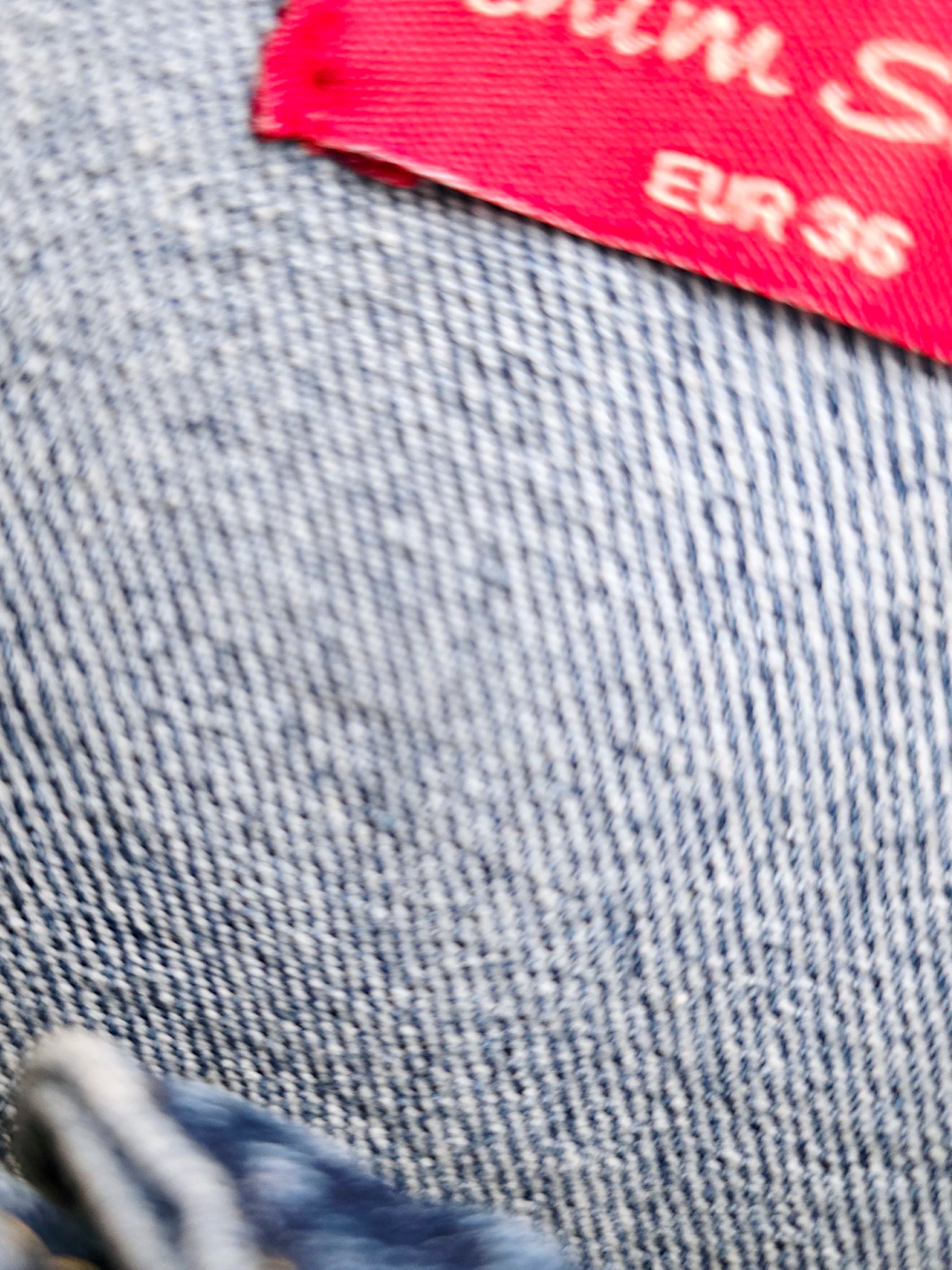 Veste en jean tag fluo