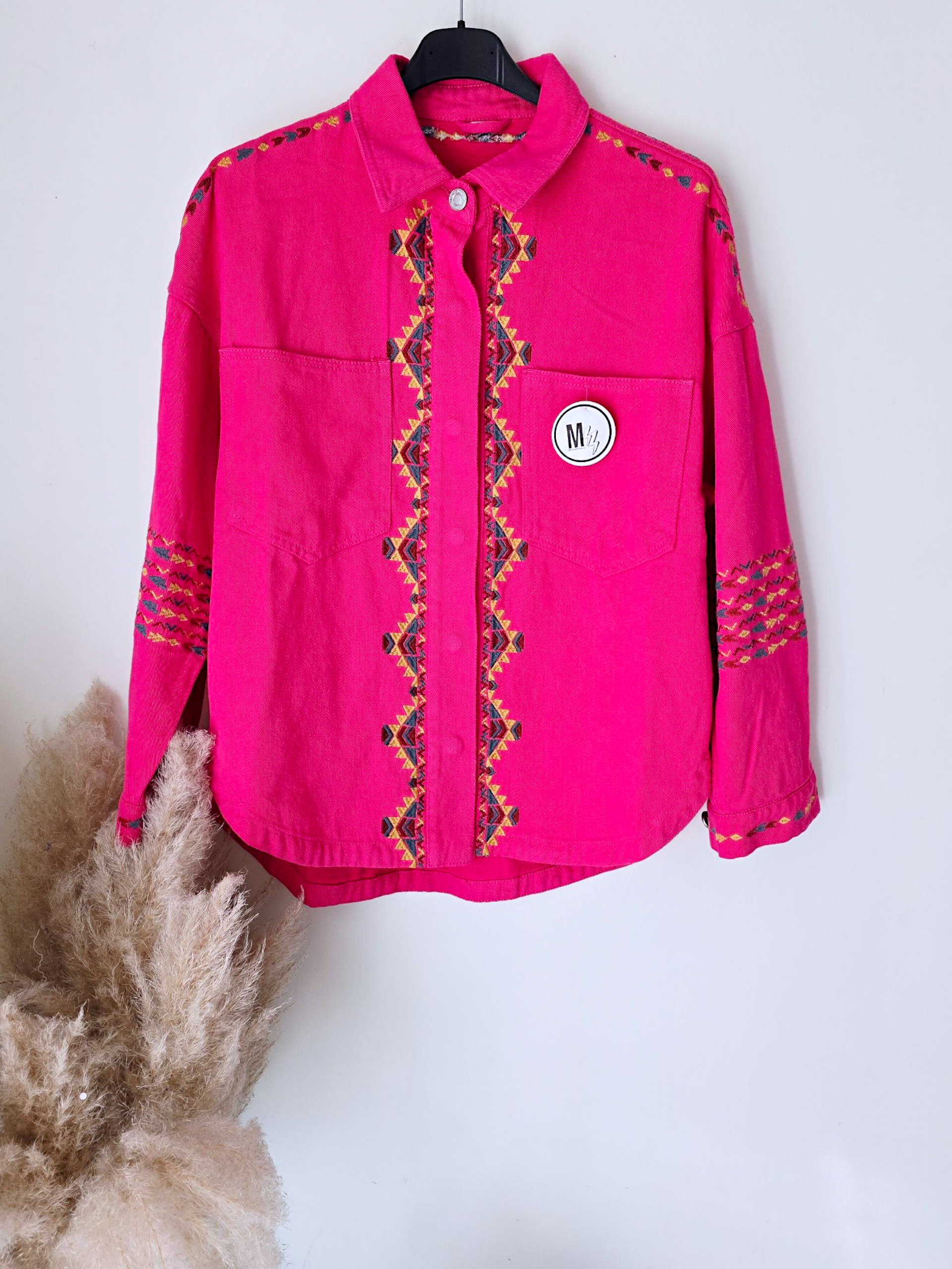 Veste surchemise fuchsia