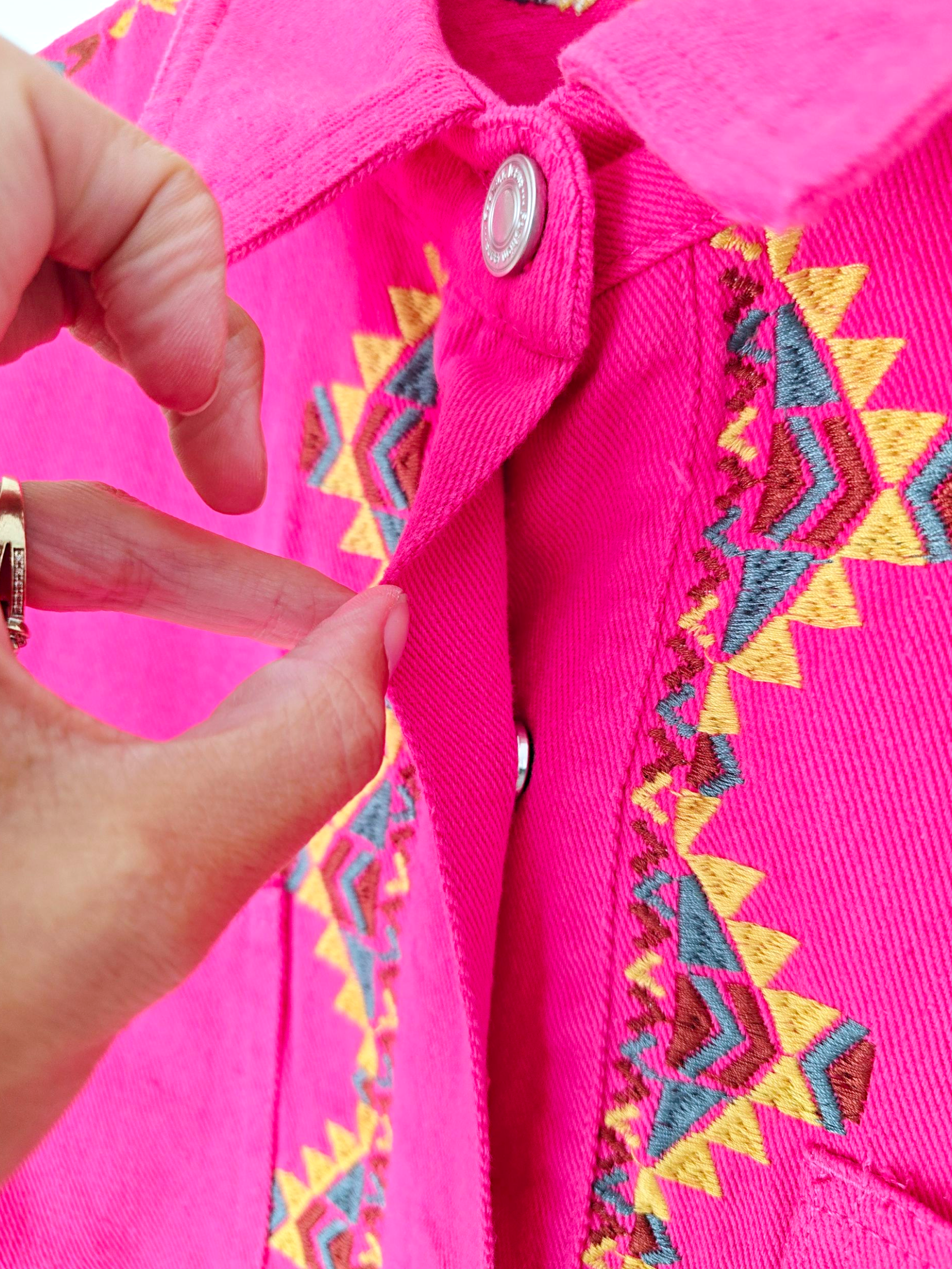 Veste surchemise fuchsia