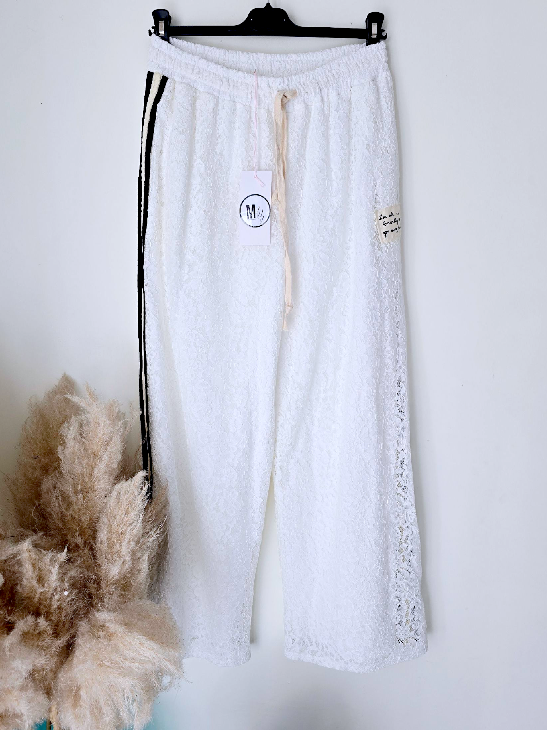 Pantalon blanc jambes larges