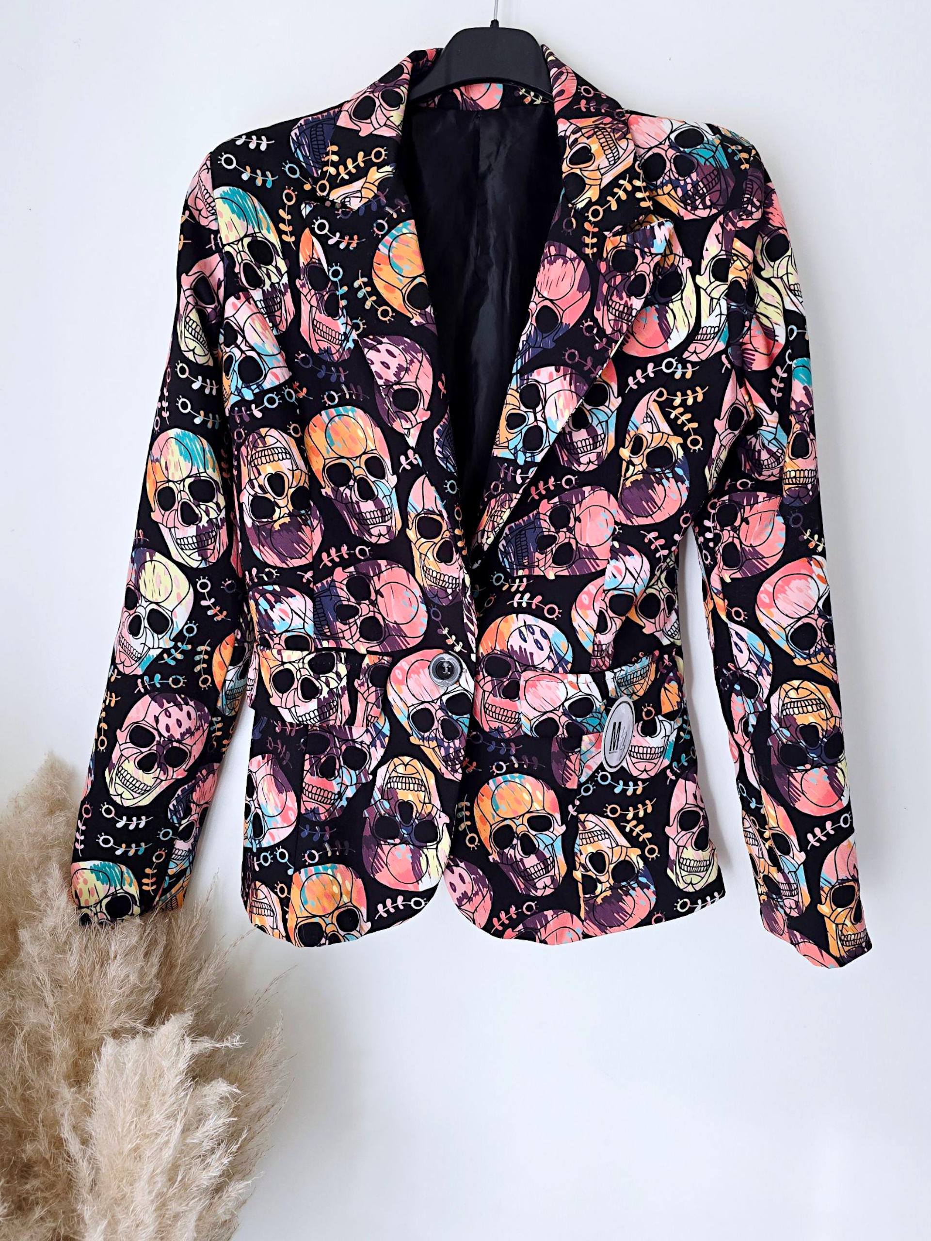 Veste cintrée skull fluo