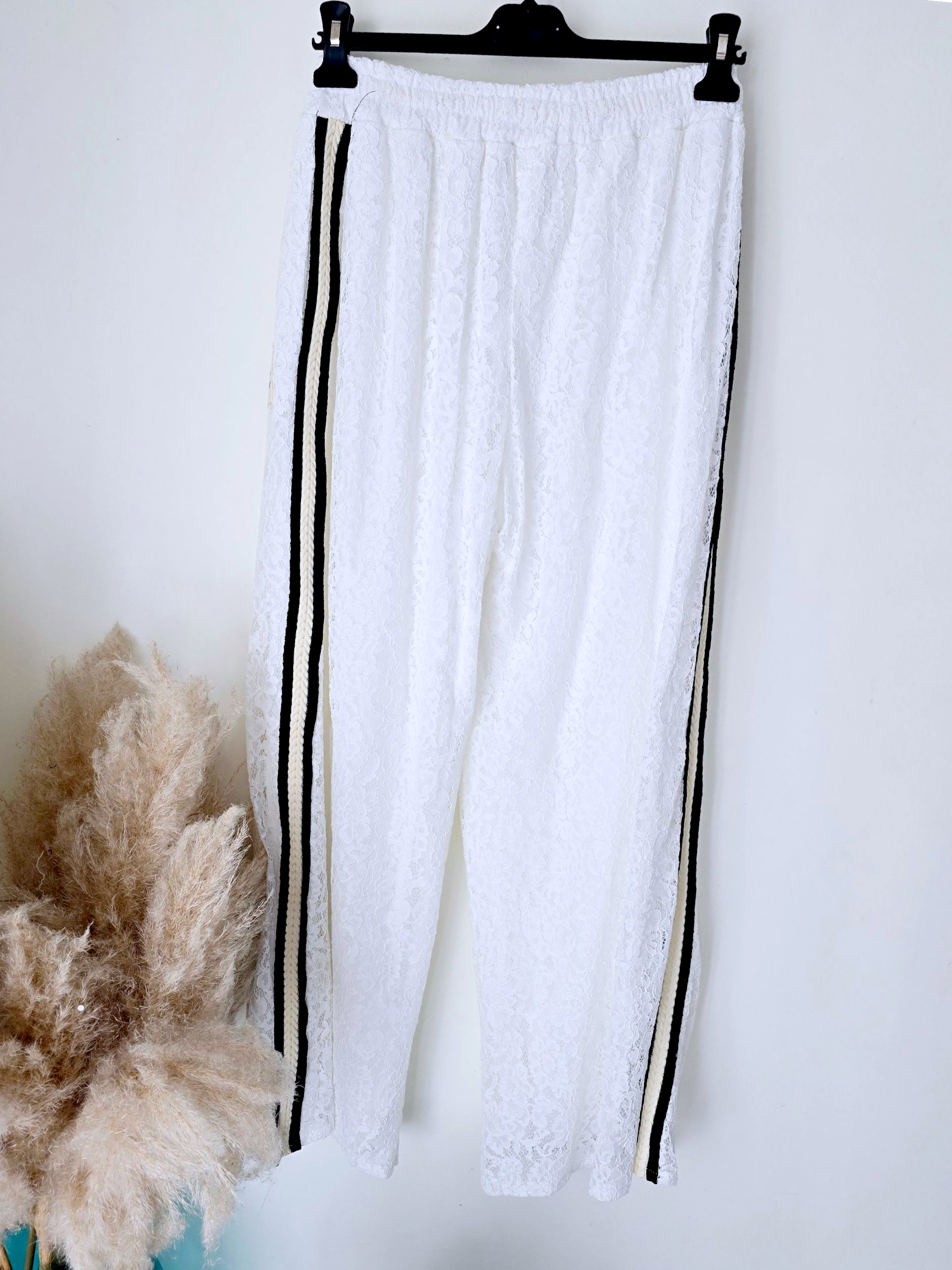 Pantalon blanc jambes larges