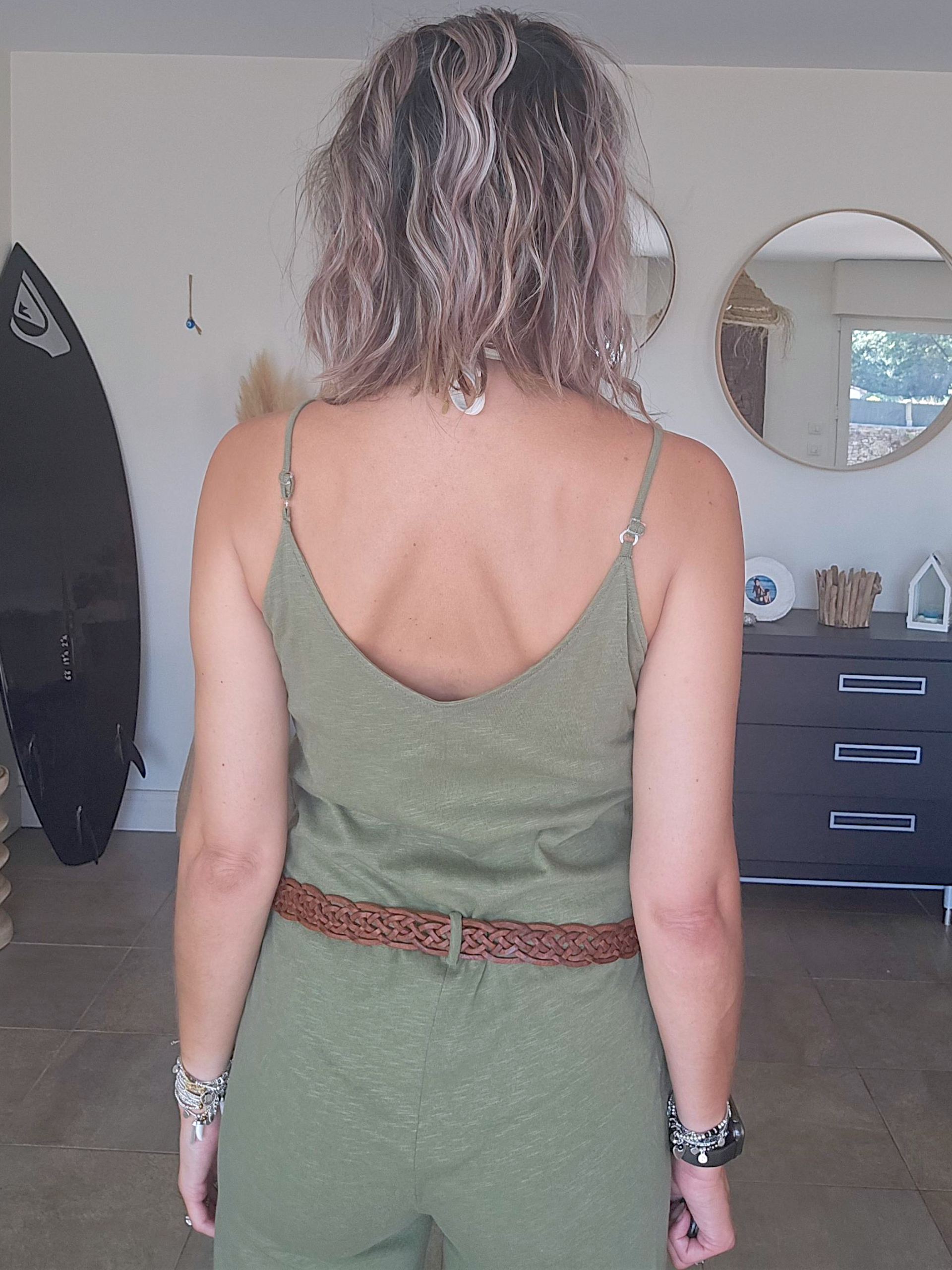 Combinaison kaki &amp; ceinture
