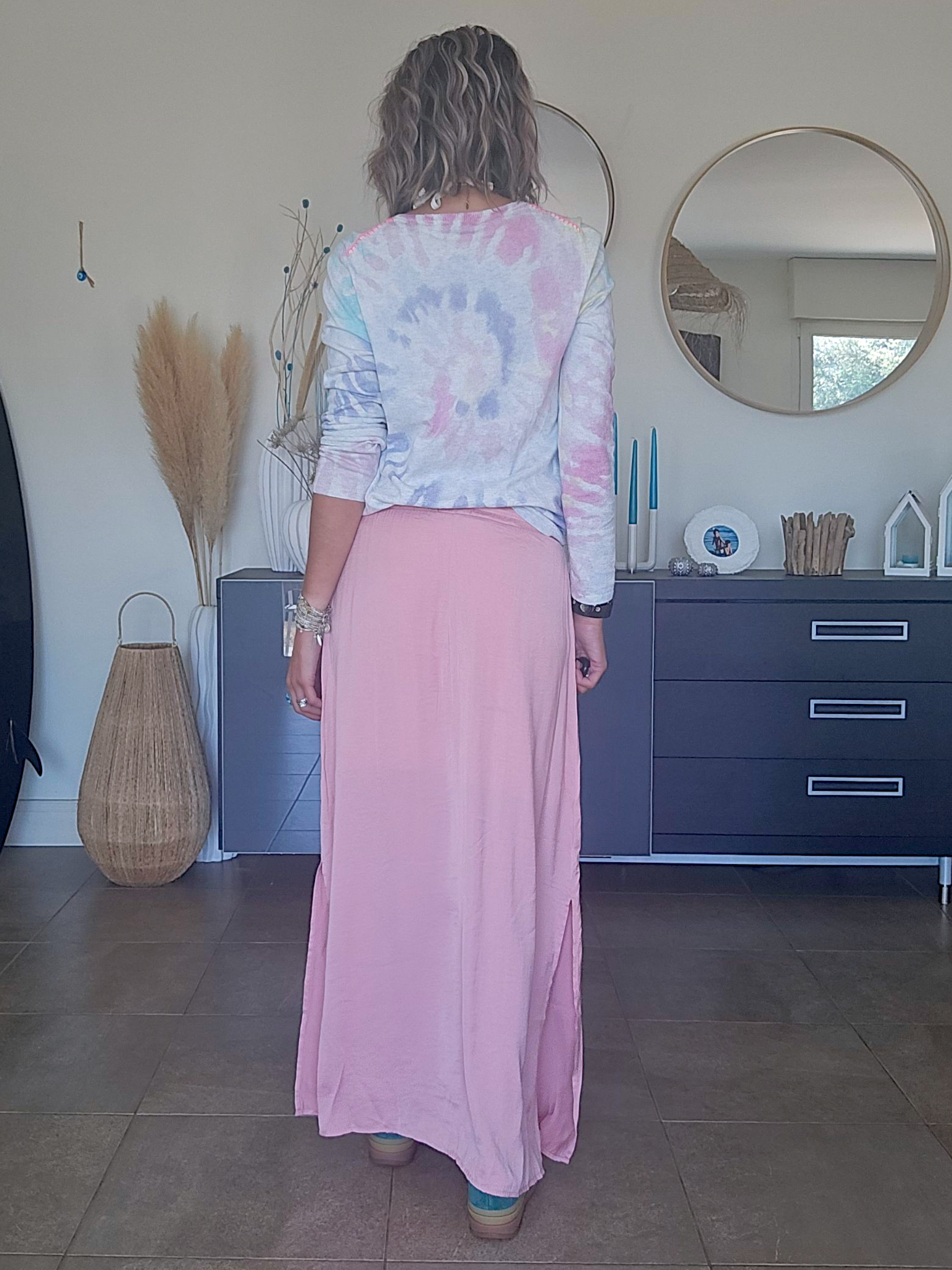 Jupe rose bonbon