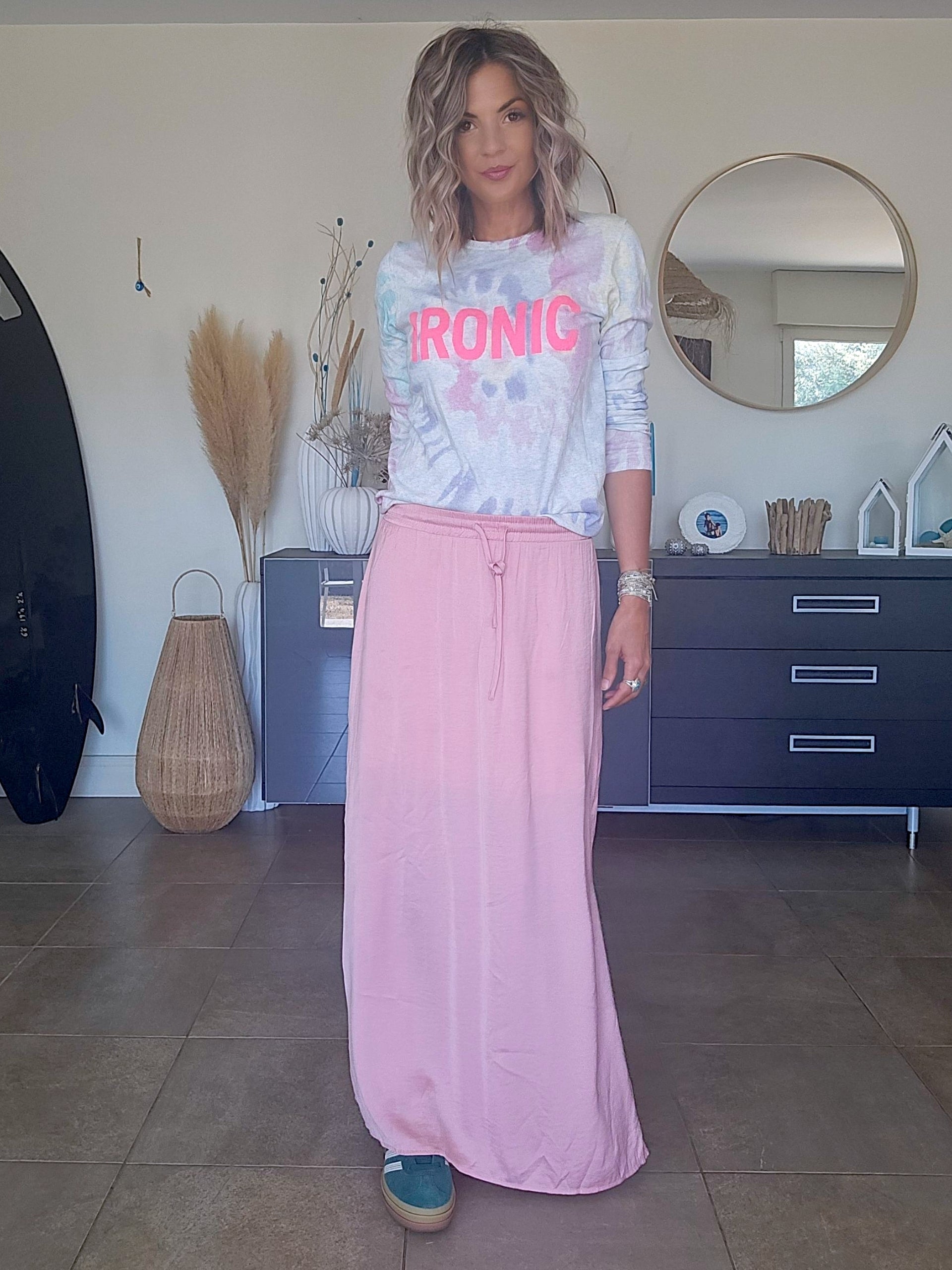 Jupe rose bonbon