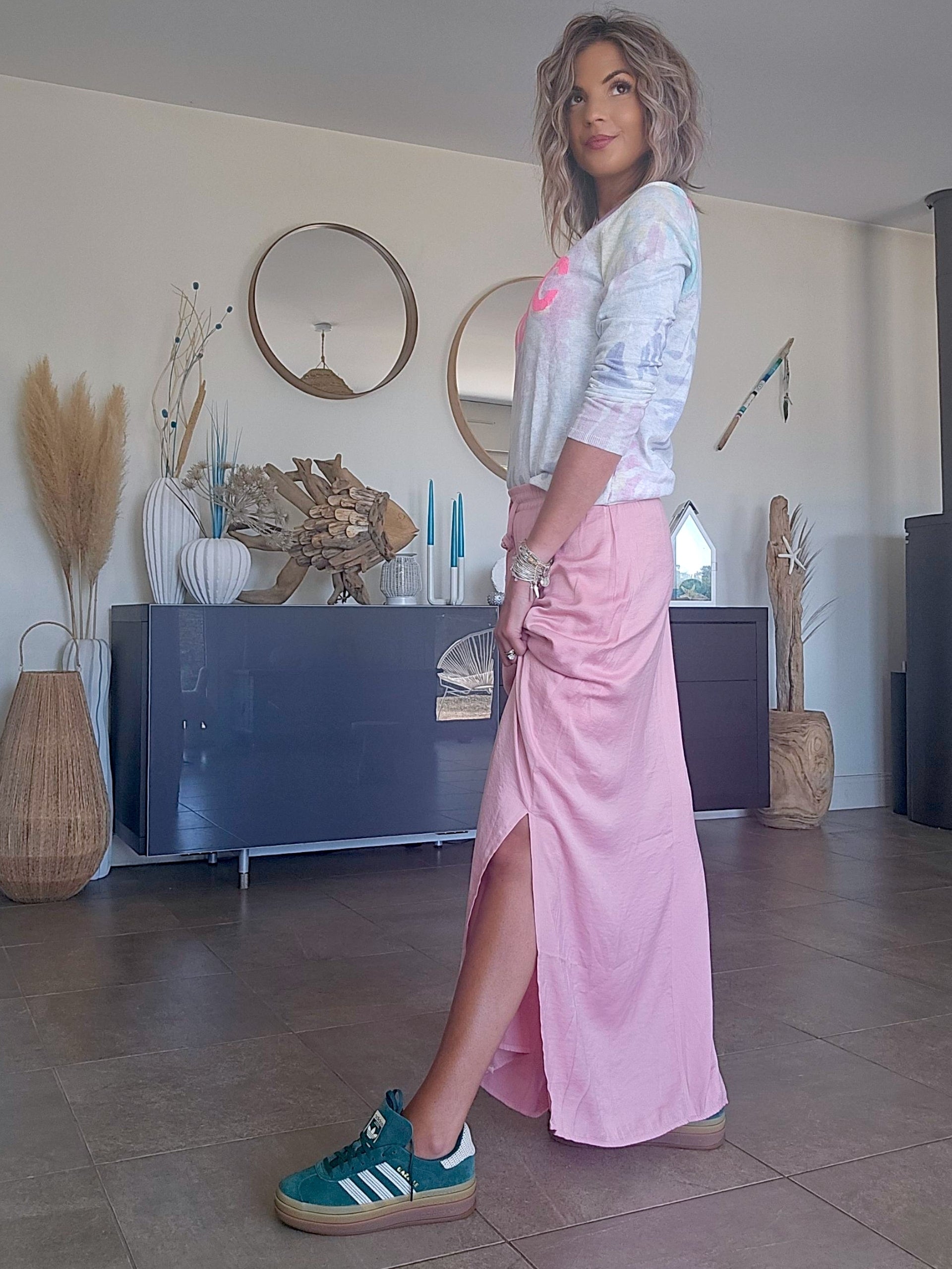 Jupe rose bonbon