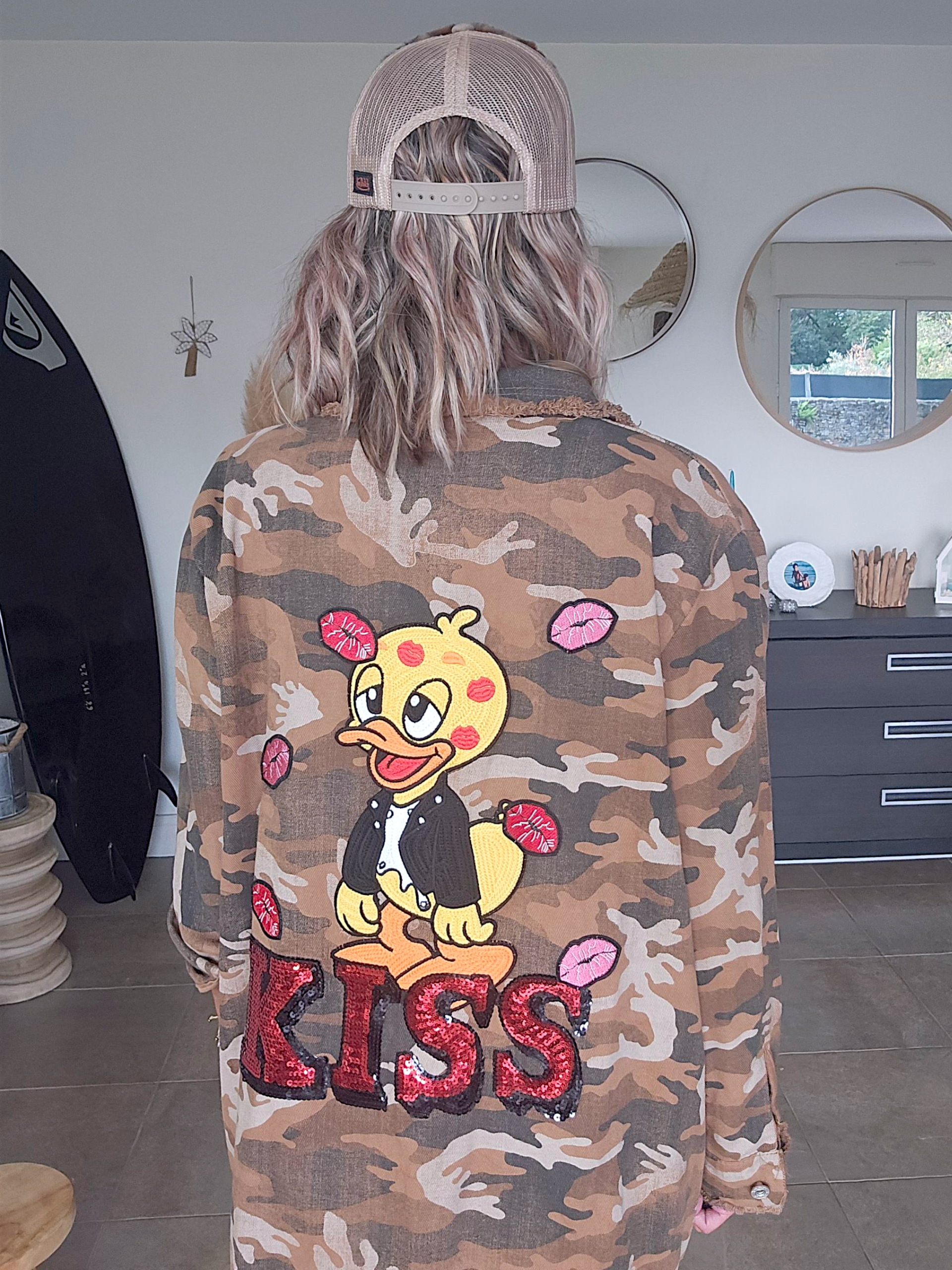 Robe chemise camouflage kiss