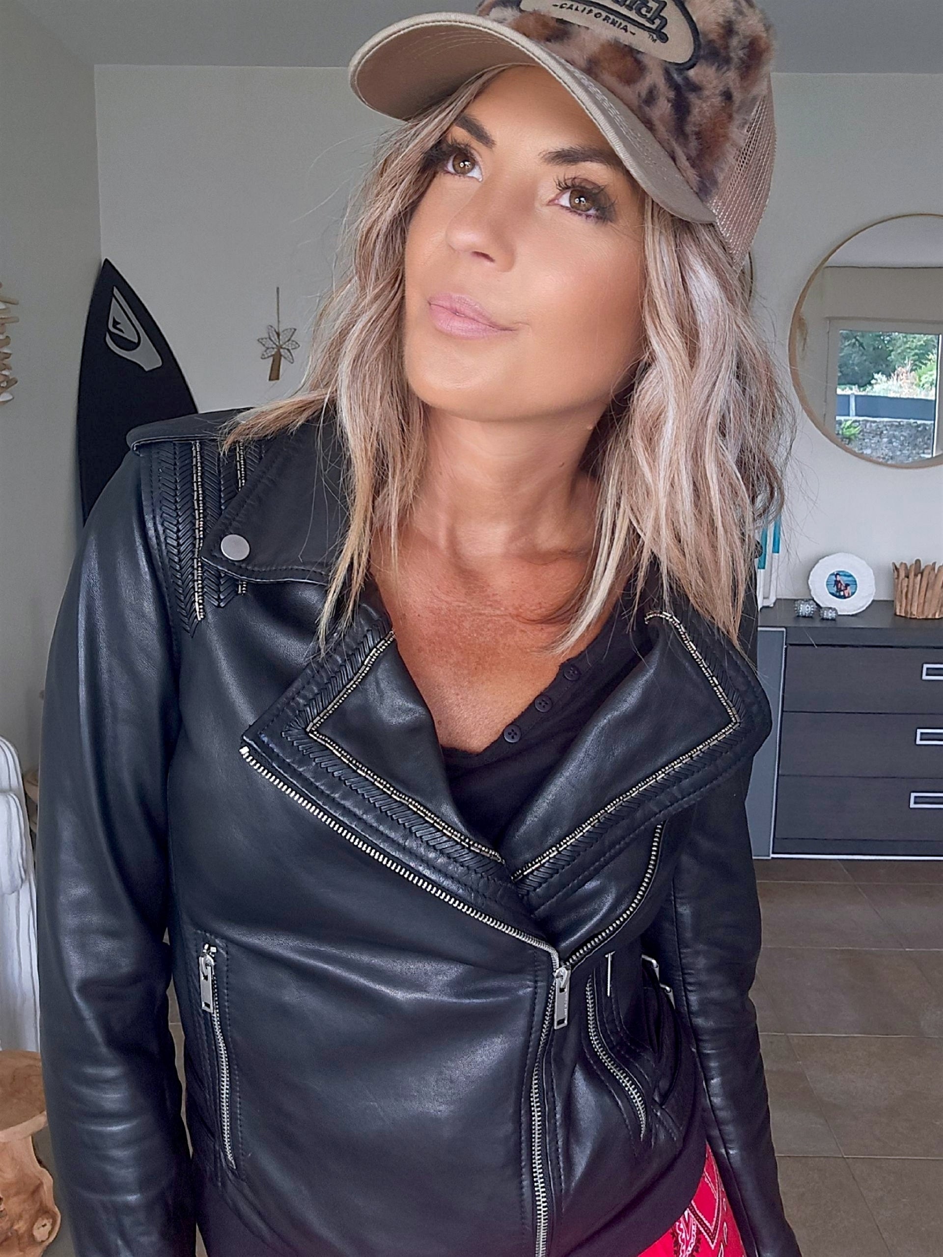 Perfecto noir cuir agneau