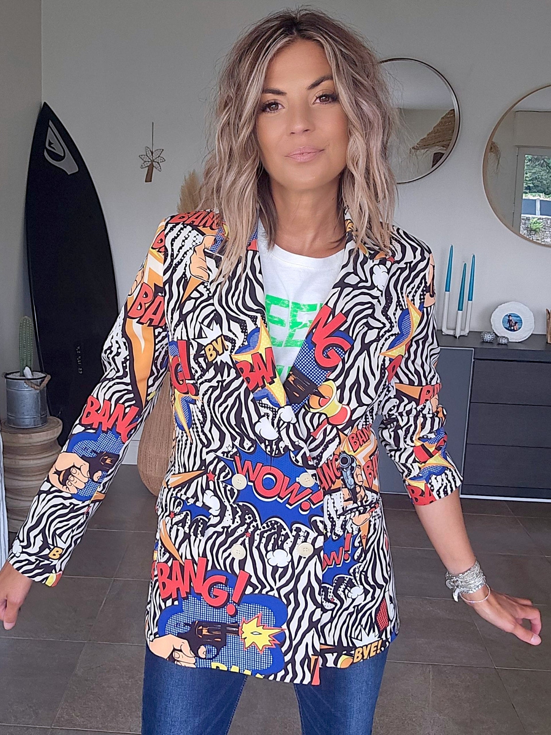 Blazer Bang à inscriptions