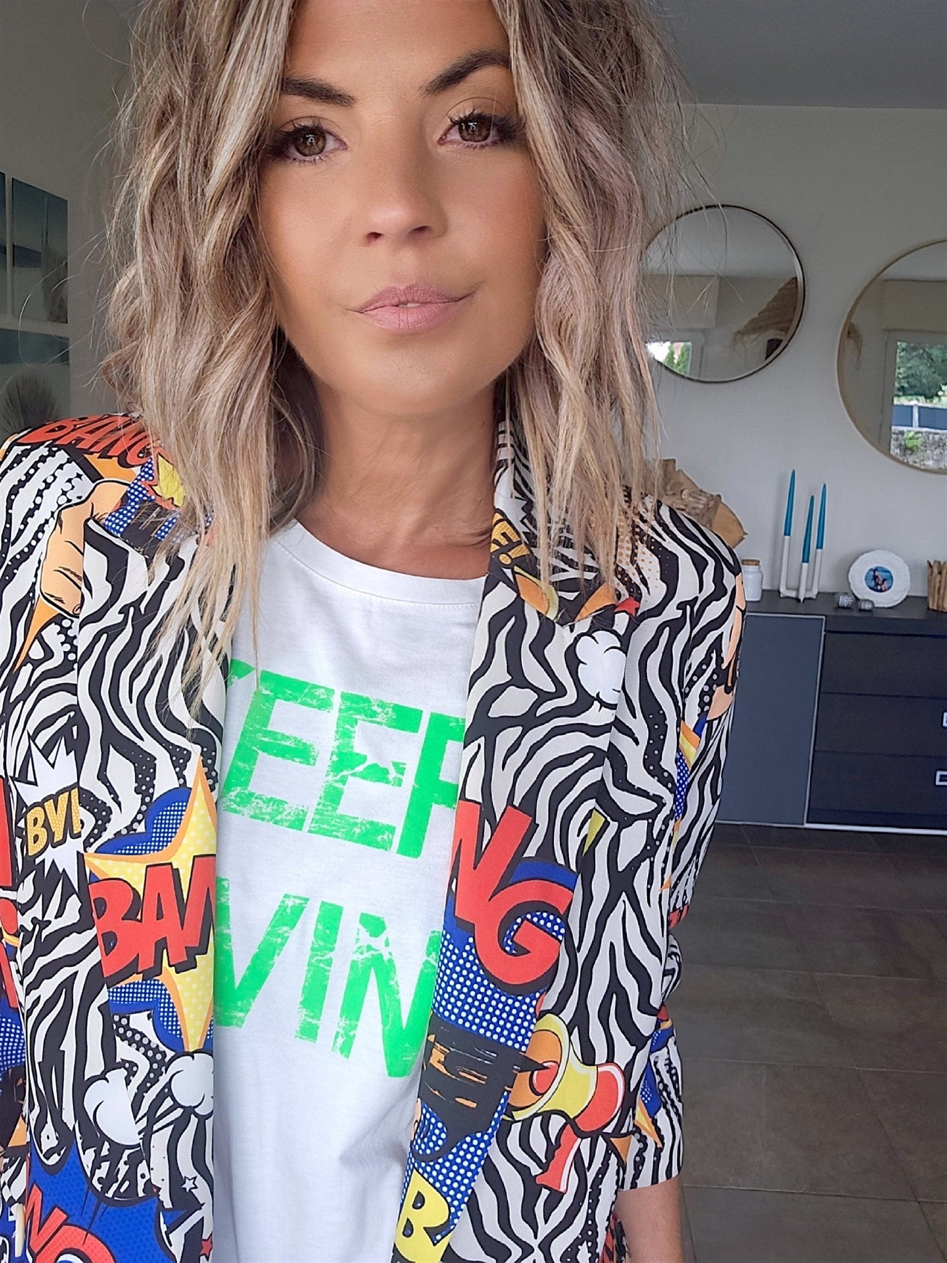 Blazer Bang à inscriptions