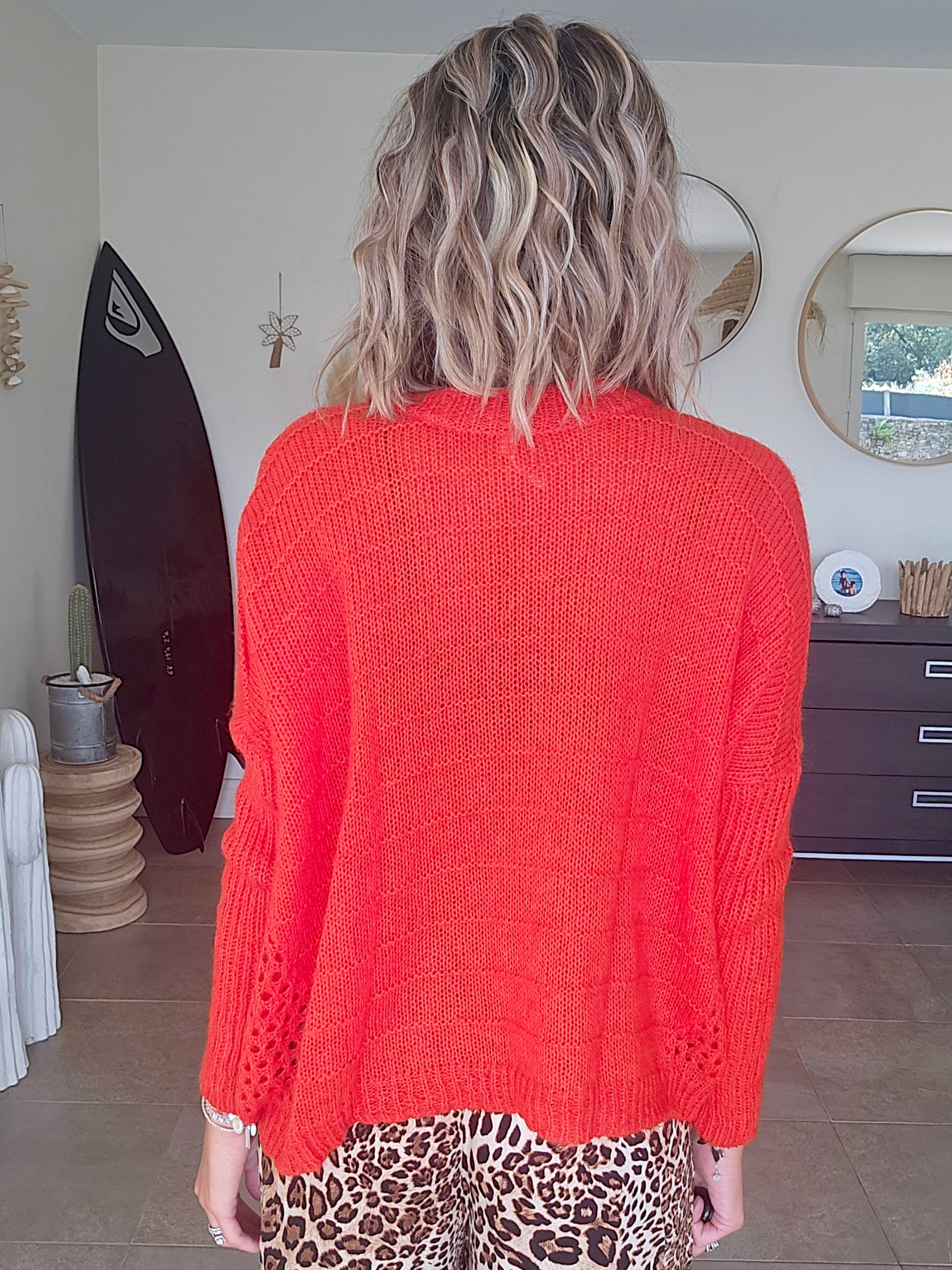 Pull doux red vif