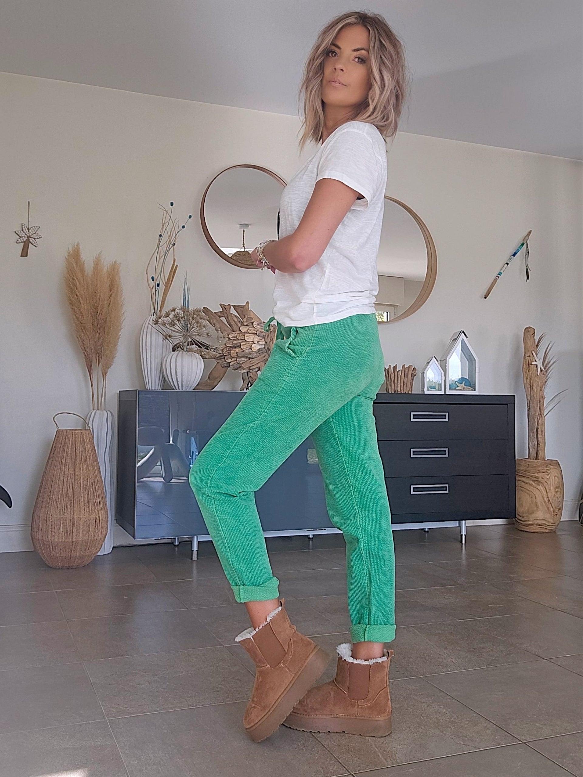Pantalon velours vert