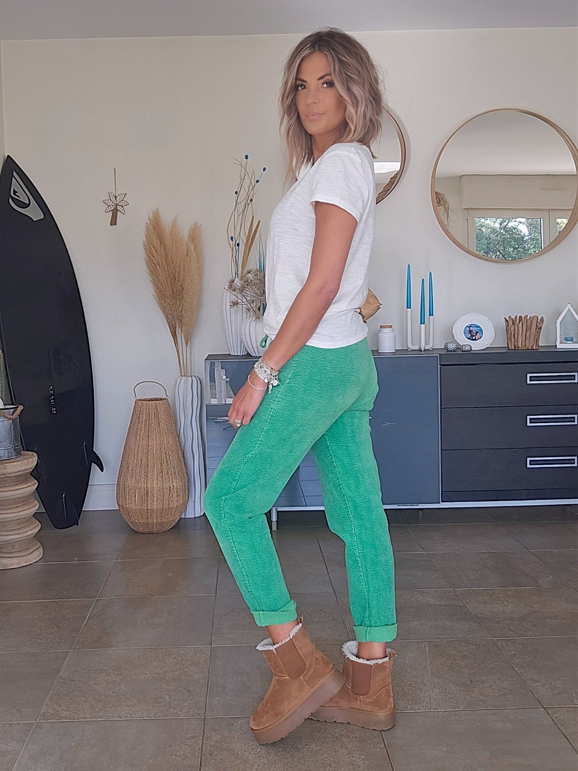 Pantalon velours vert