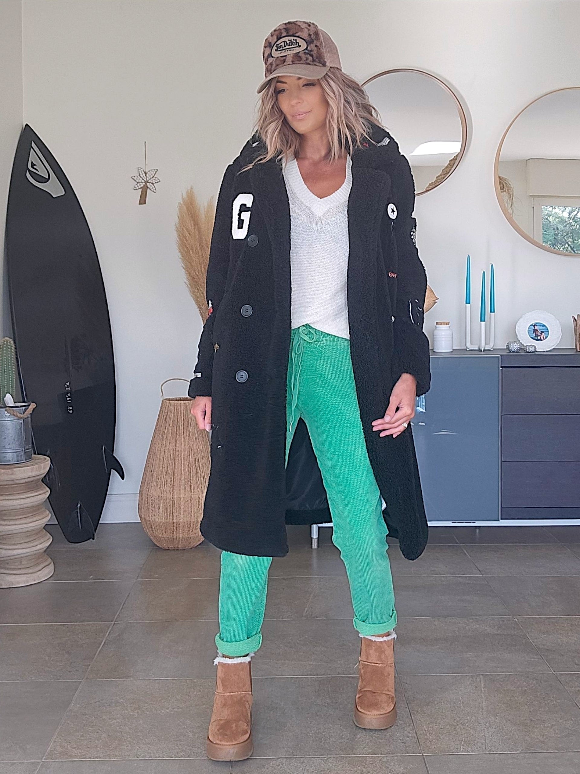 🔥Manteau bouclette à écussons