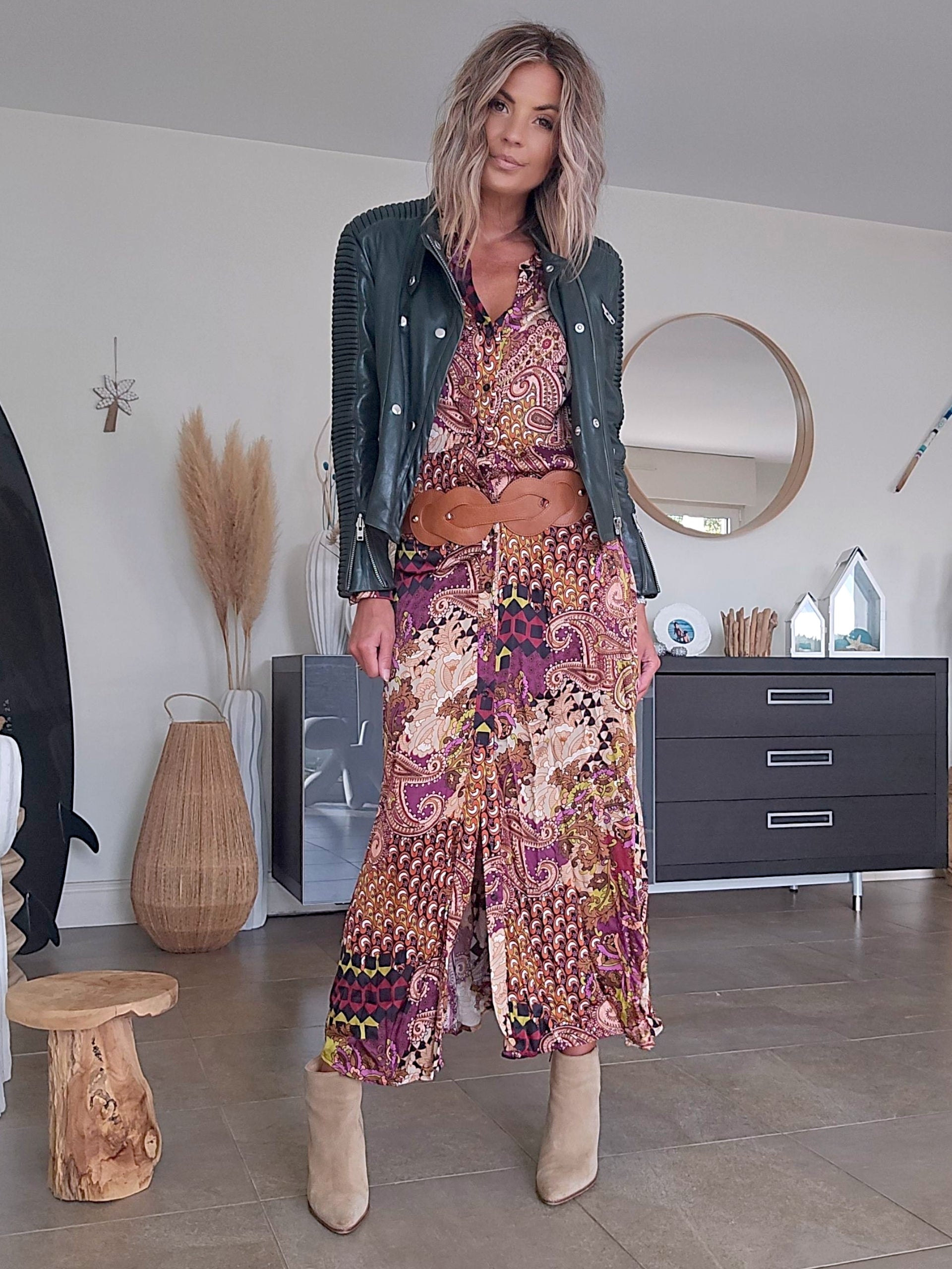 Robe automnale + ceinture