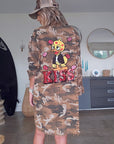 Robe chemise camouflage kiss