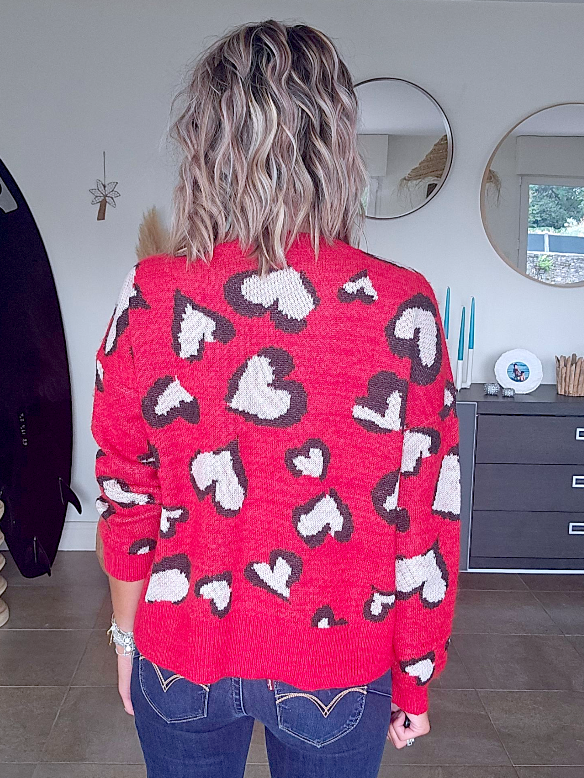 Pull coeur red