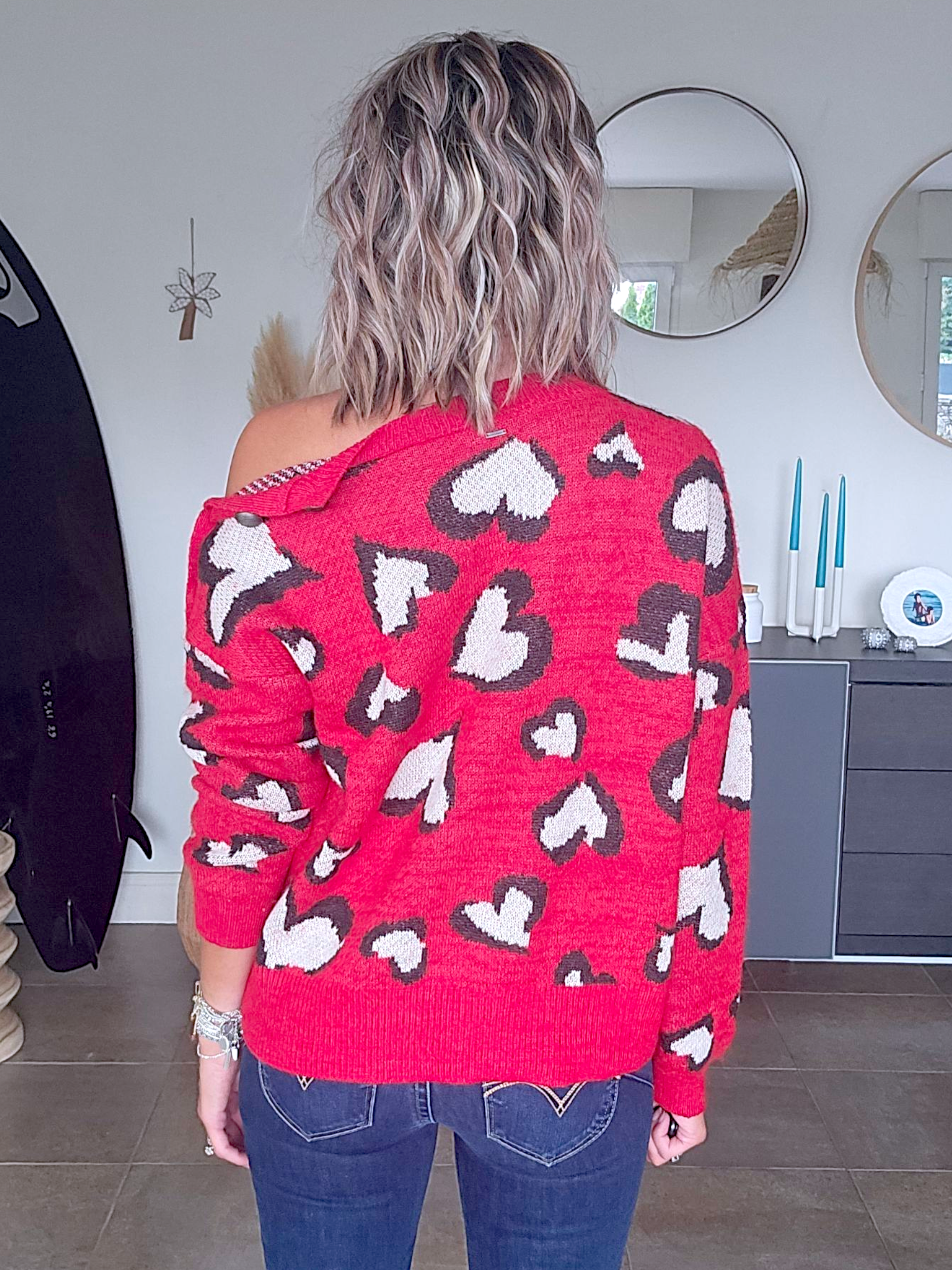 Pull coeur red