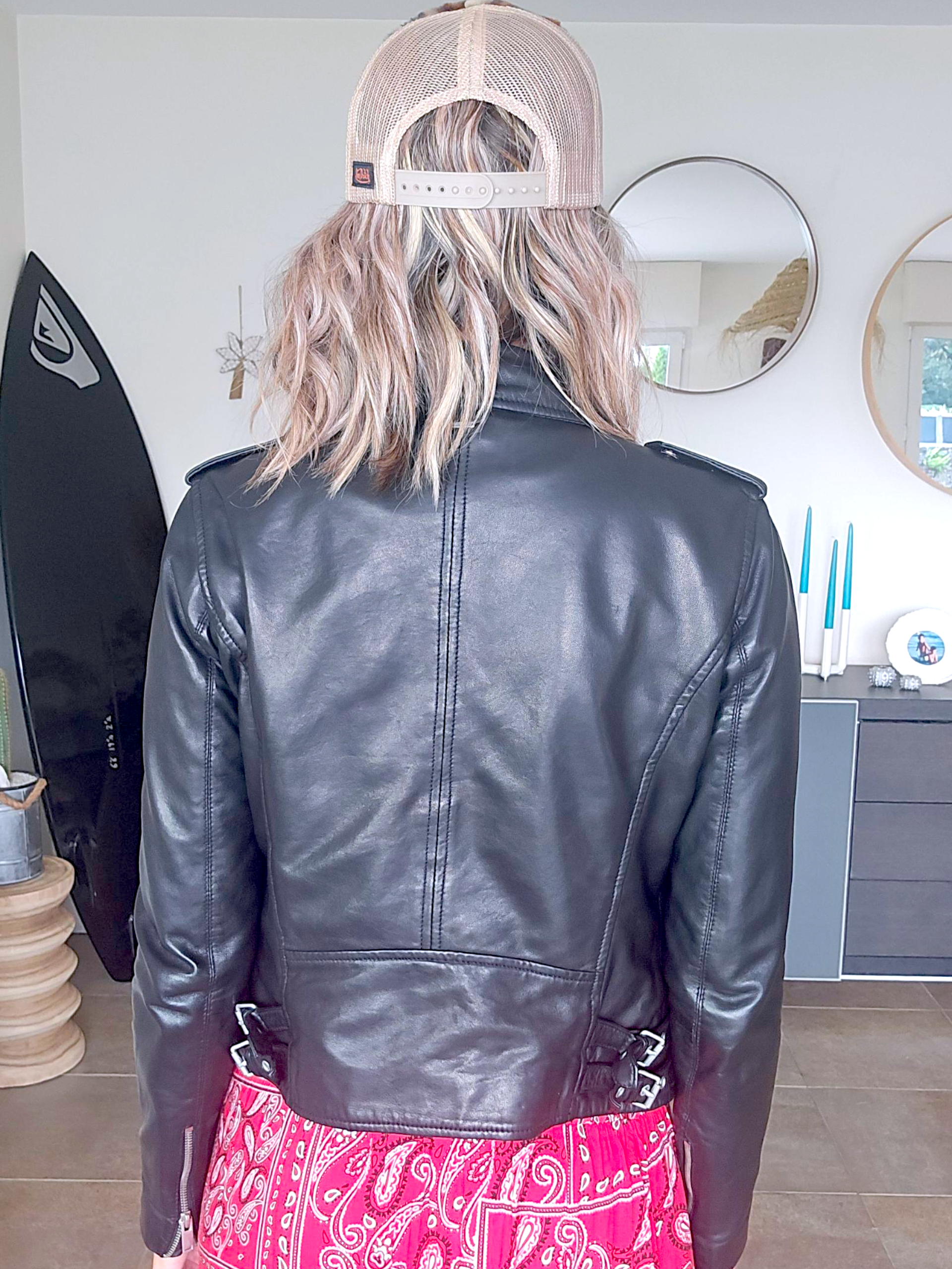 Perfecto noir cuir agneau