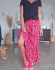 Jupe longue bandana rouge