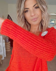 Pull doux red vif