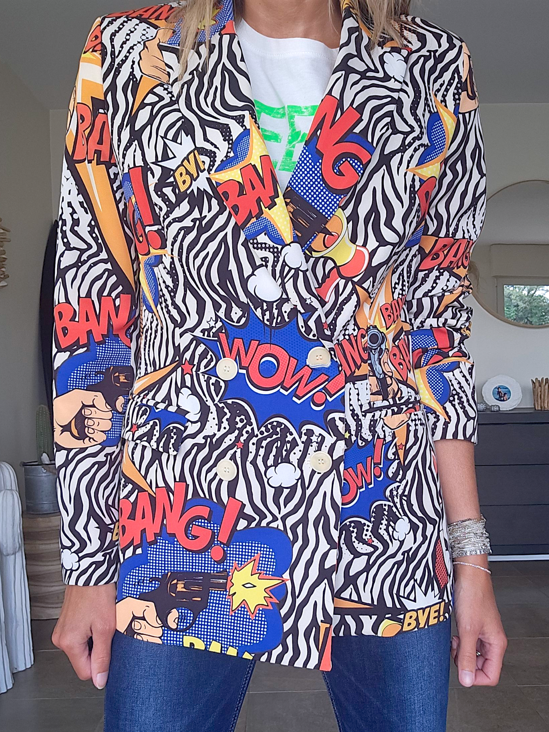 Blazer Bang à inscriptions