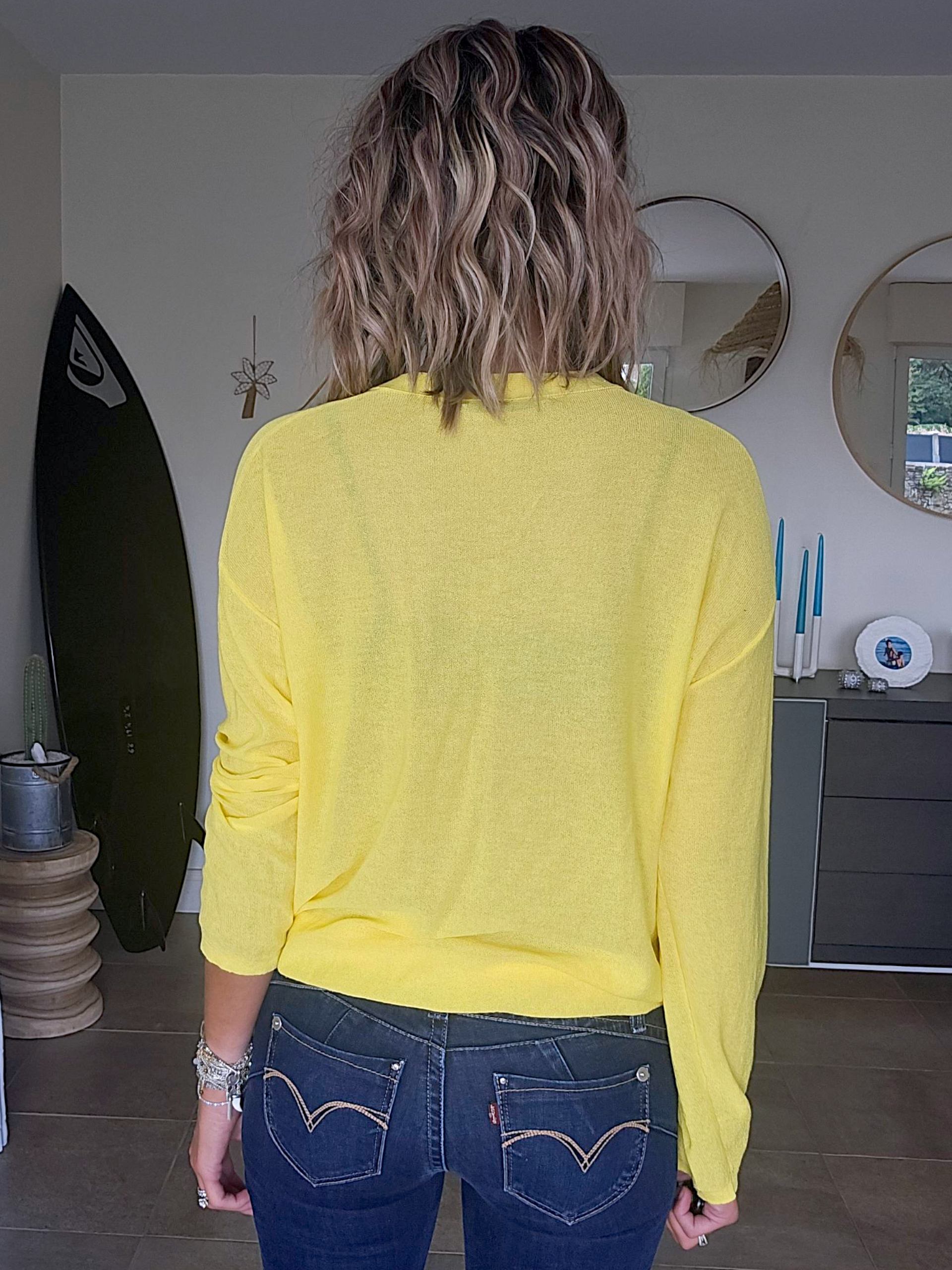 Cardigan fin yellow