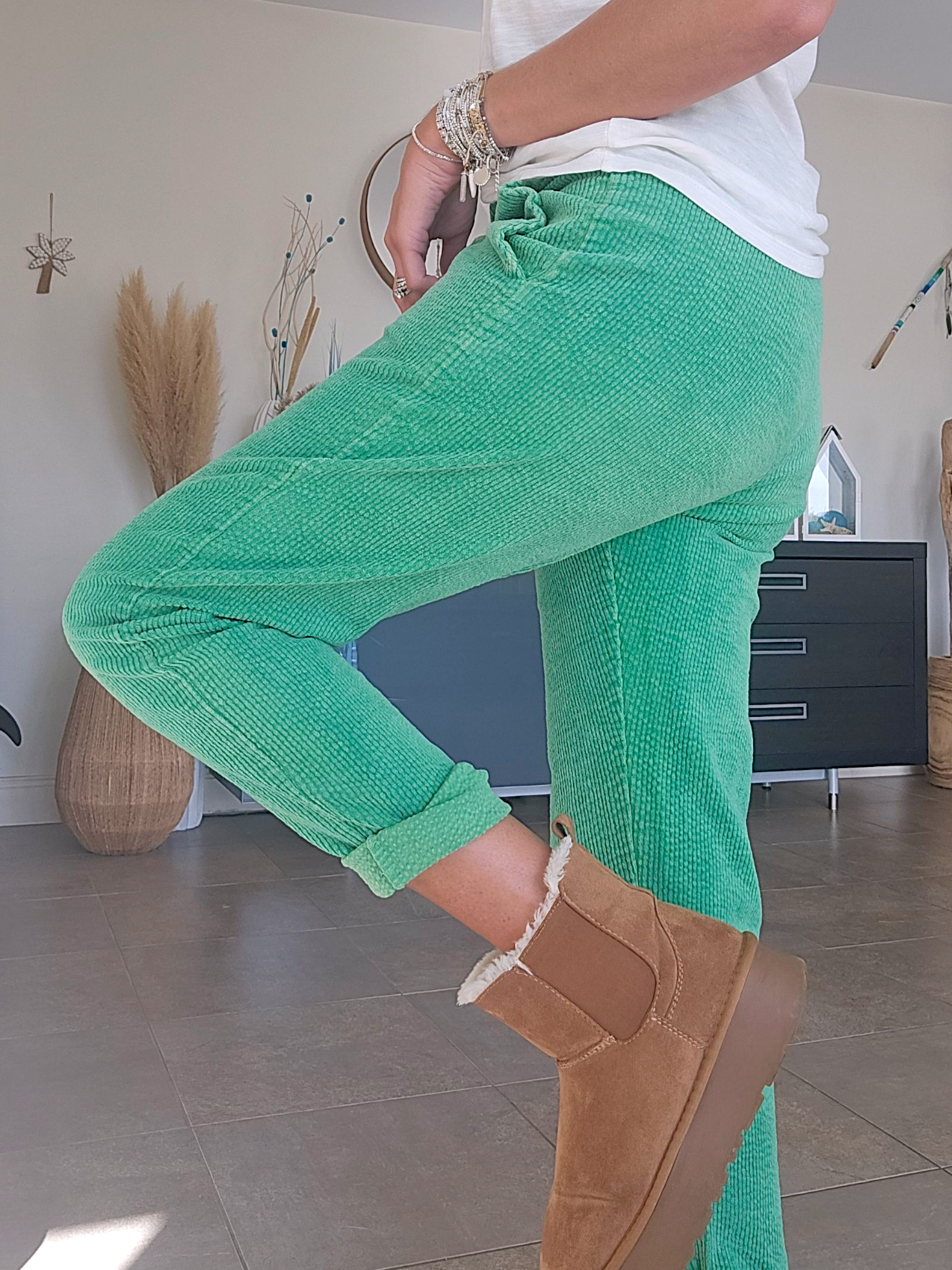 Pantalon velours vert