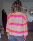 Cardigan doux fluo