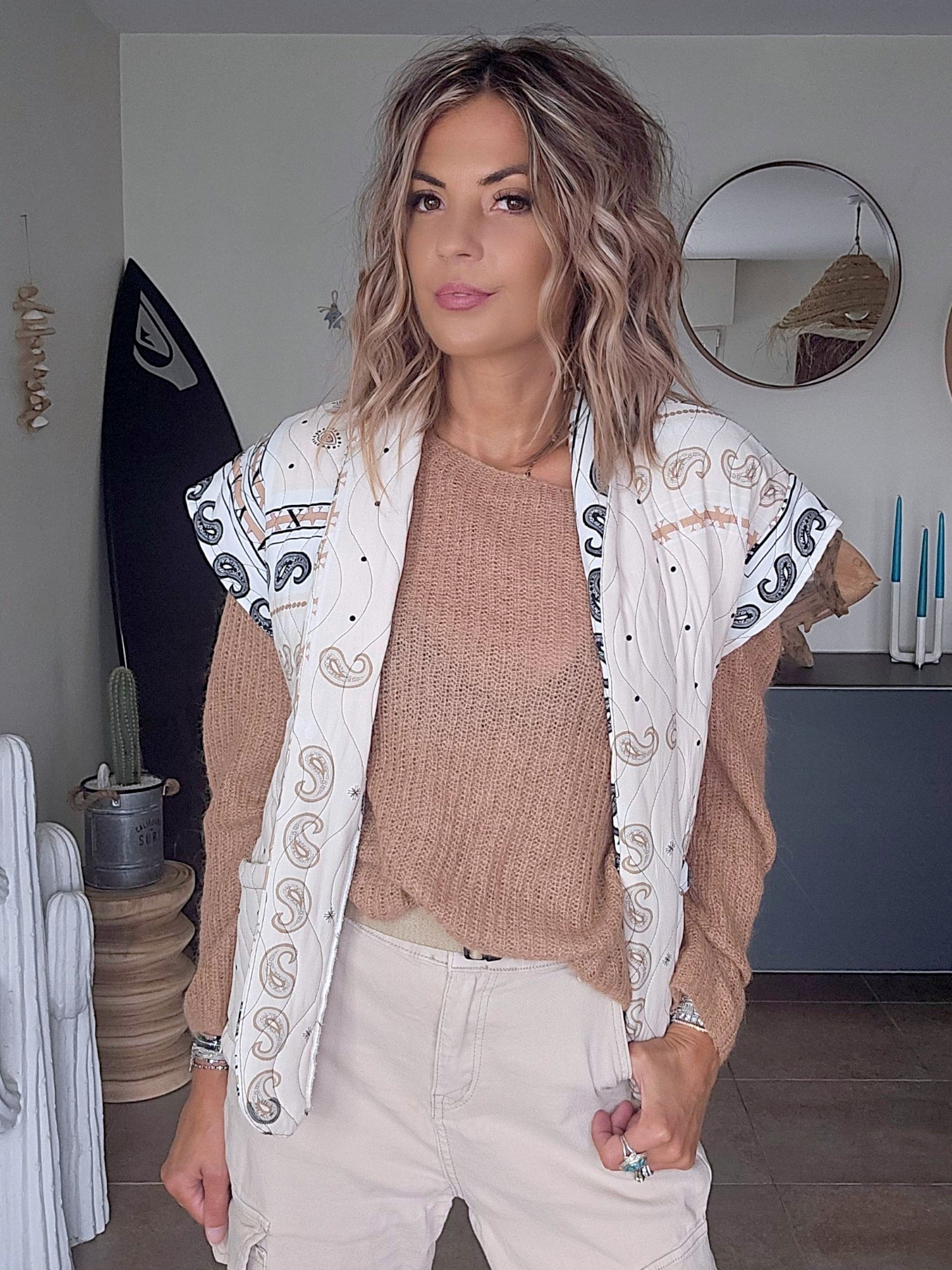 Veste boho sans manche