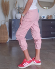Pantalon cargo rose
