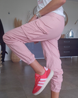 Pantalon cargo rose