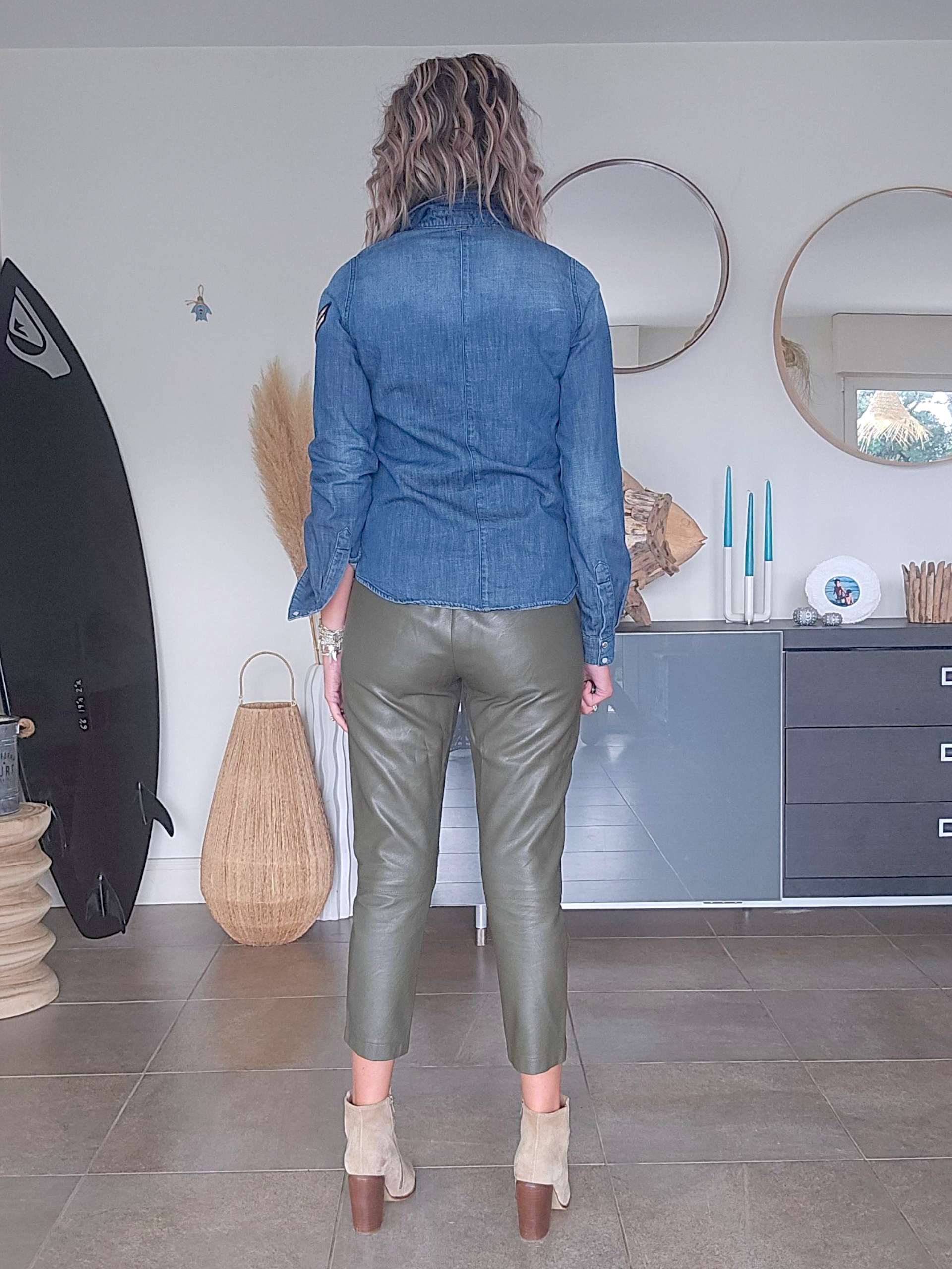 Chemise en jean écussons