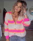Cardigan doux fluo