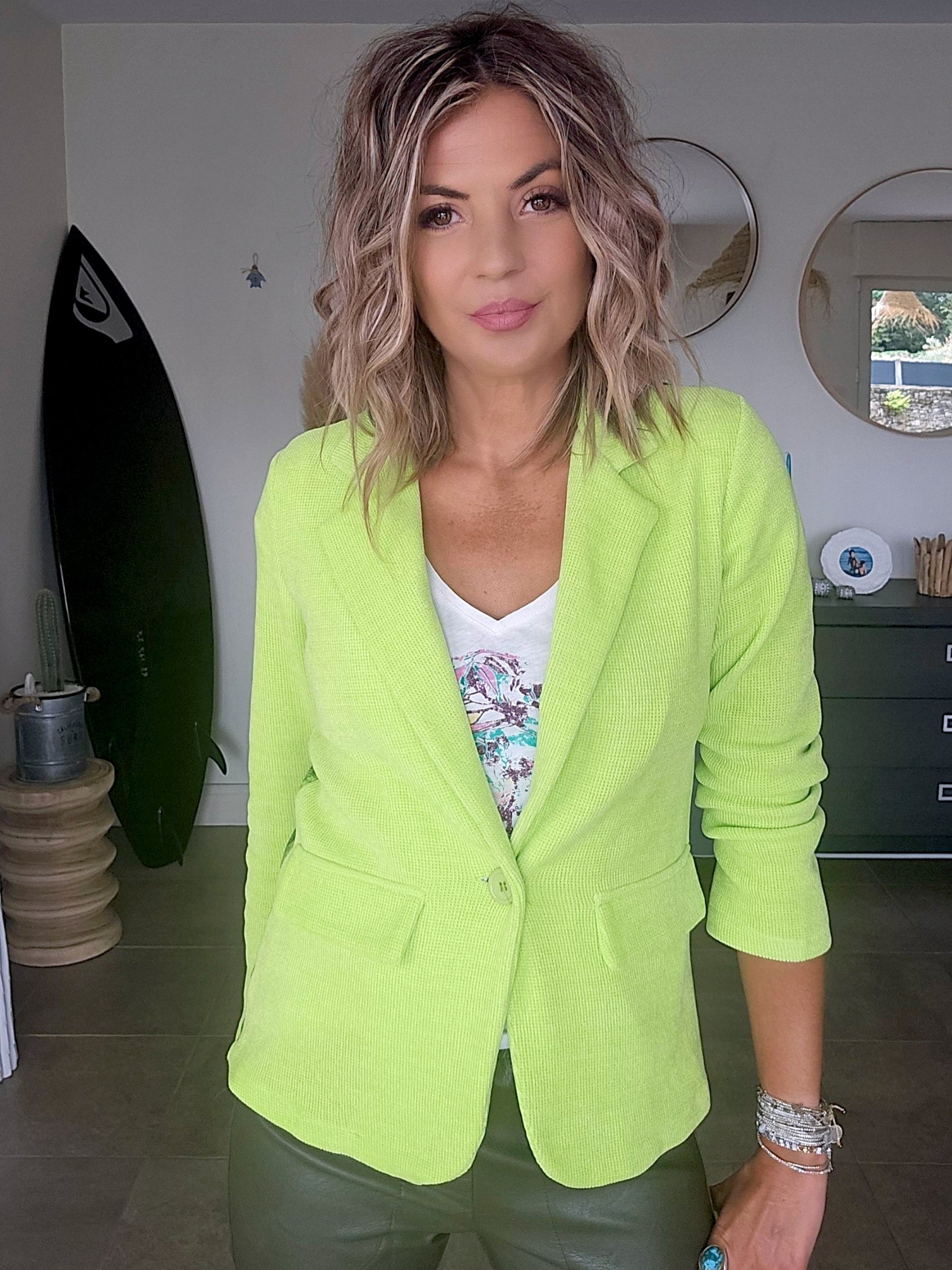 Veste anis skull léo