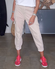 Pantalon cargo beige