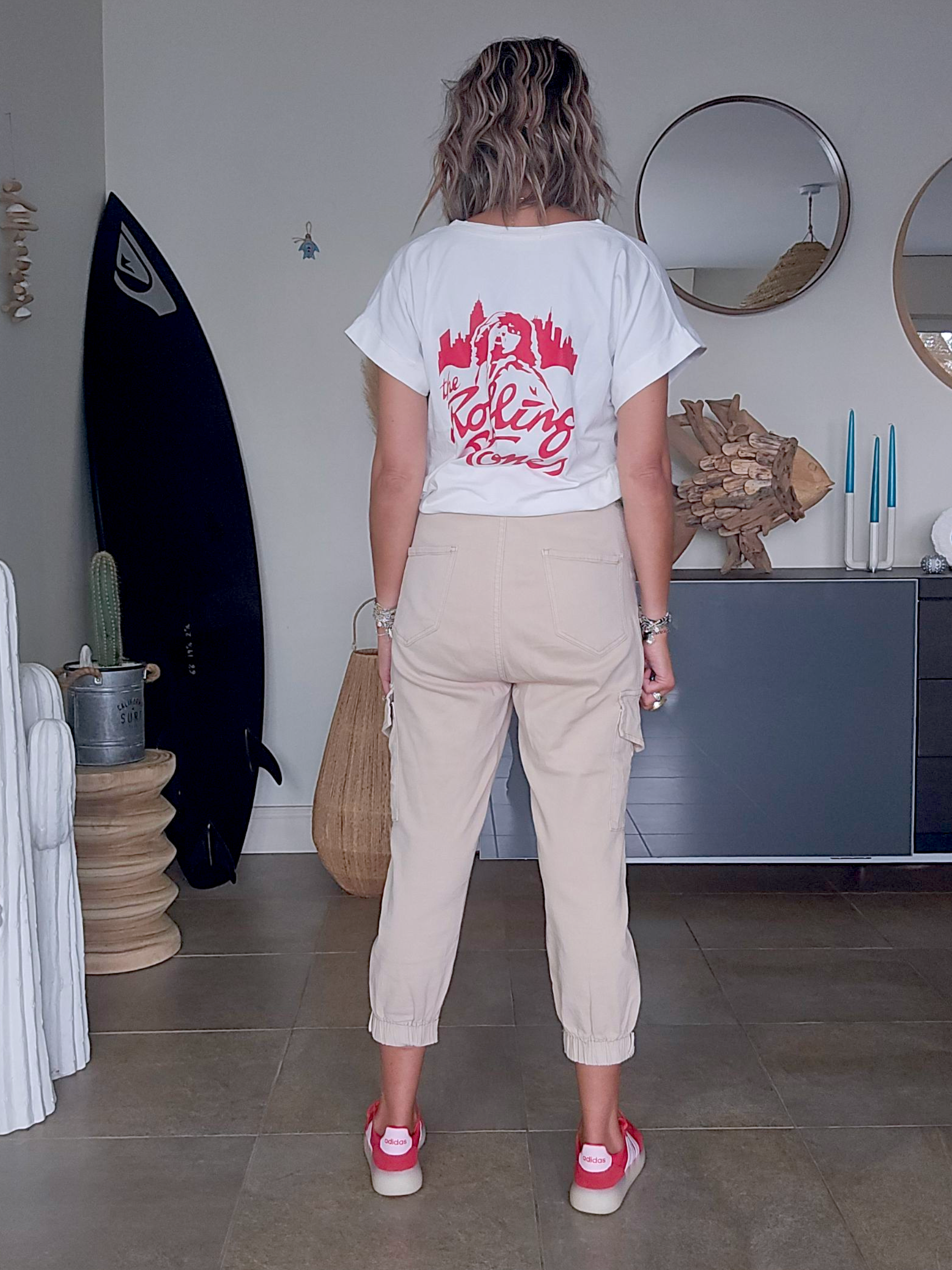 T-shirt blanc Rolling Stone