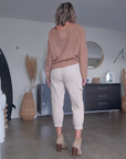 Pantalon cargo beige