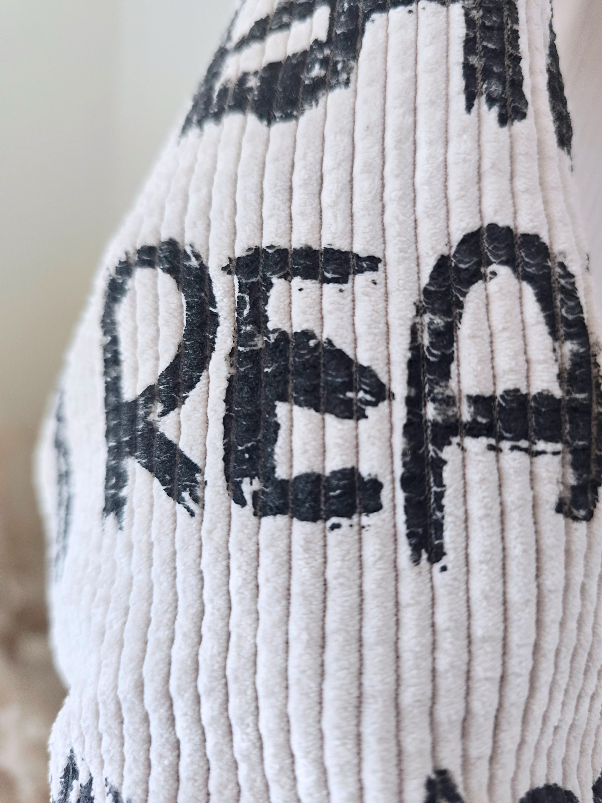 Veste velours écru à tags