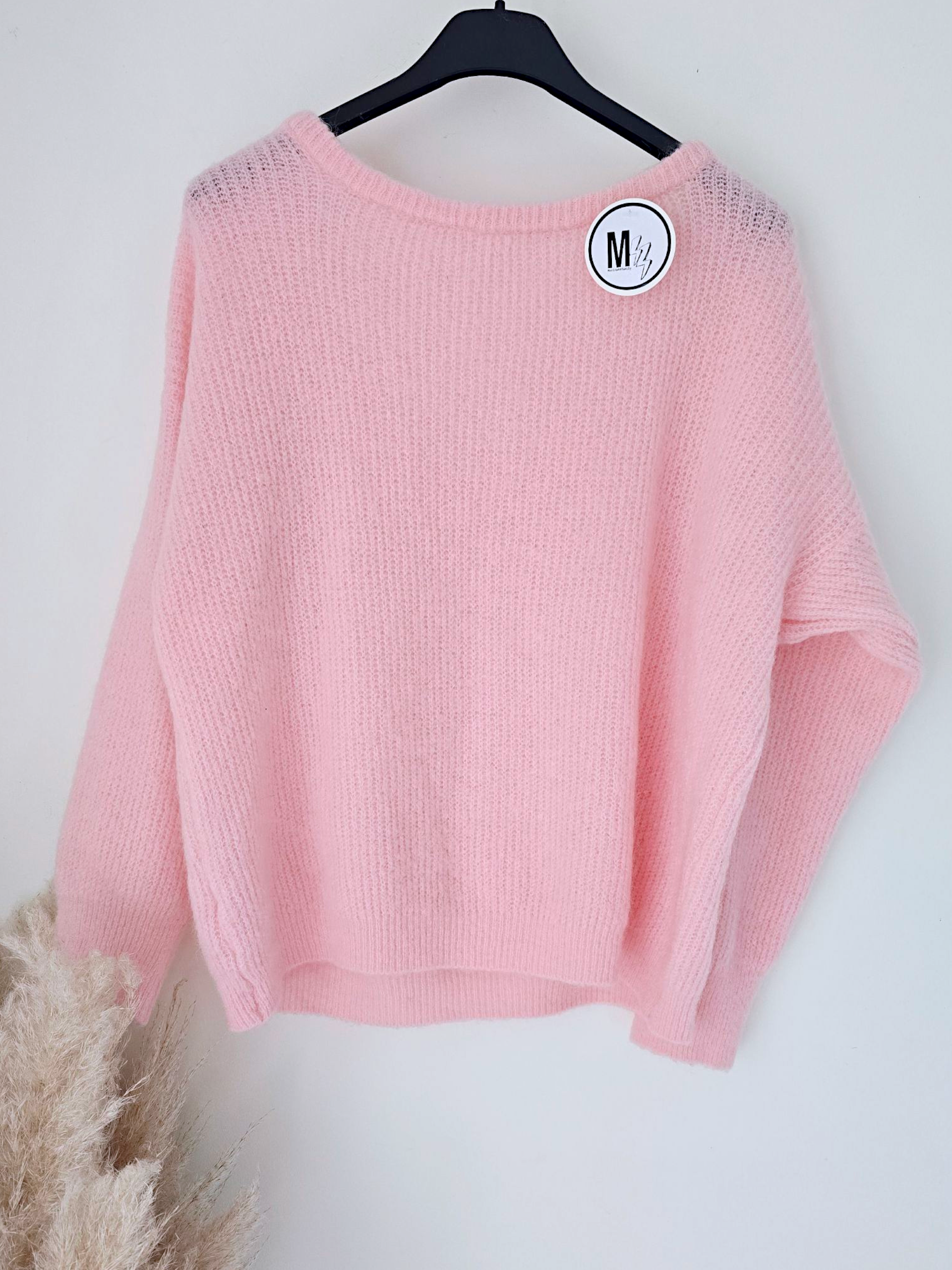 Pull rose double sens