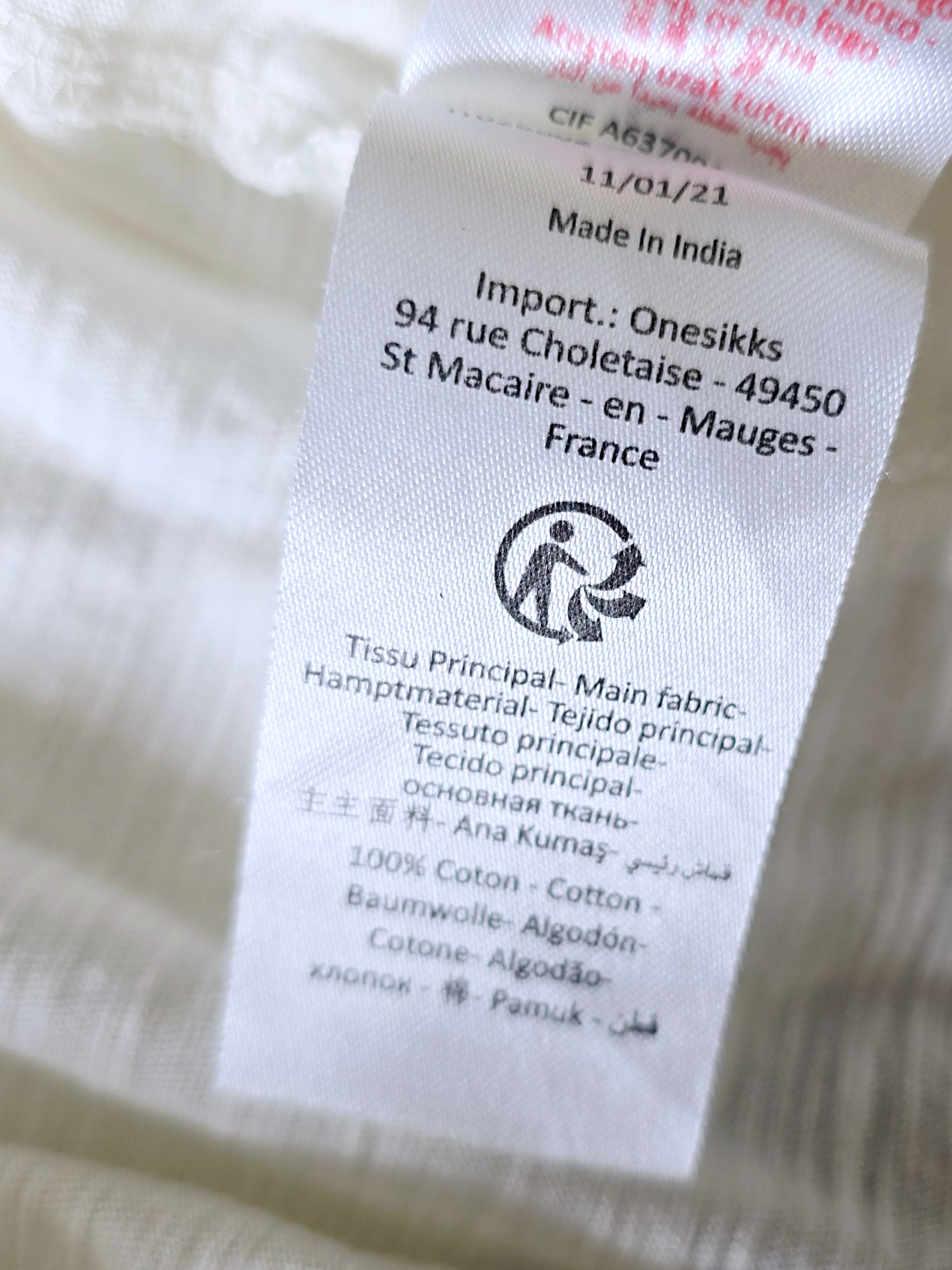 T-shirt blanc cassé rock