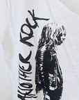 T-shirt blanc cassé rock