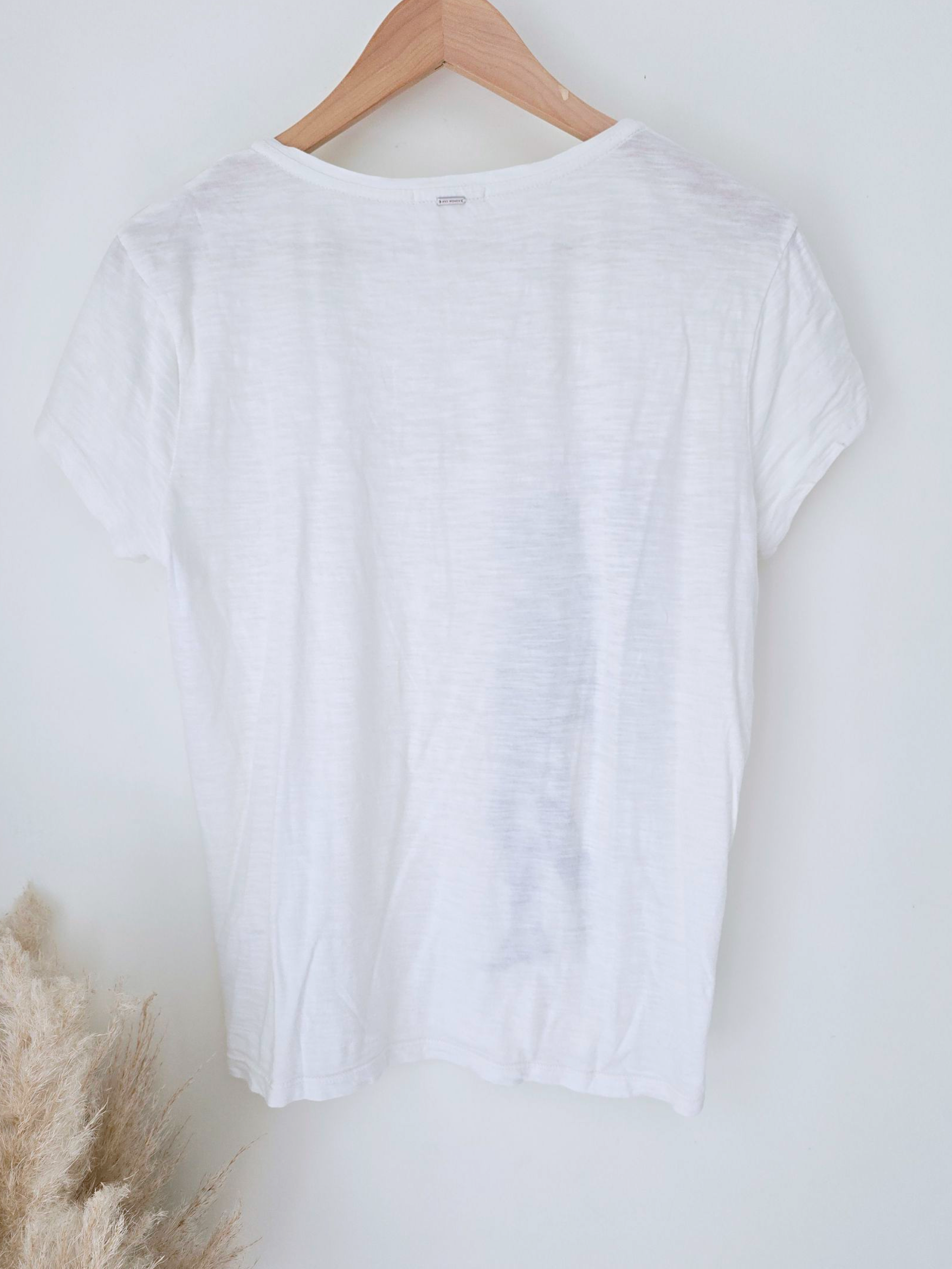 T-shirt blanc cassé rock