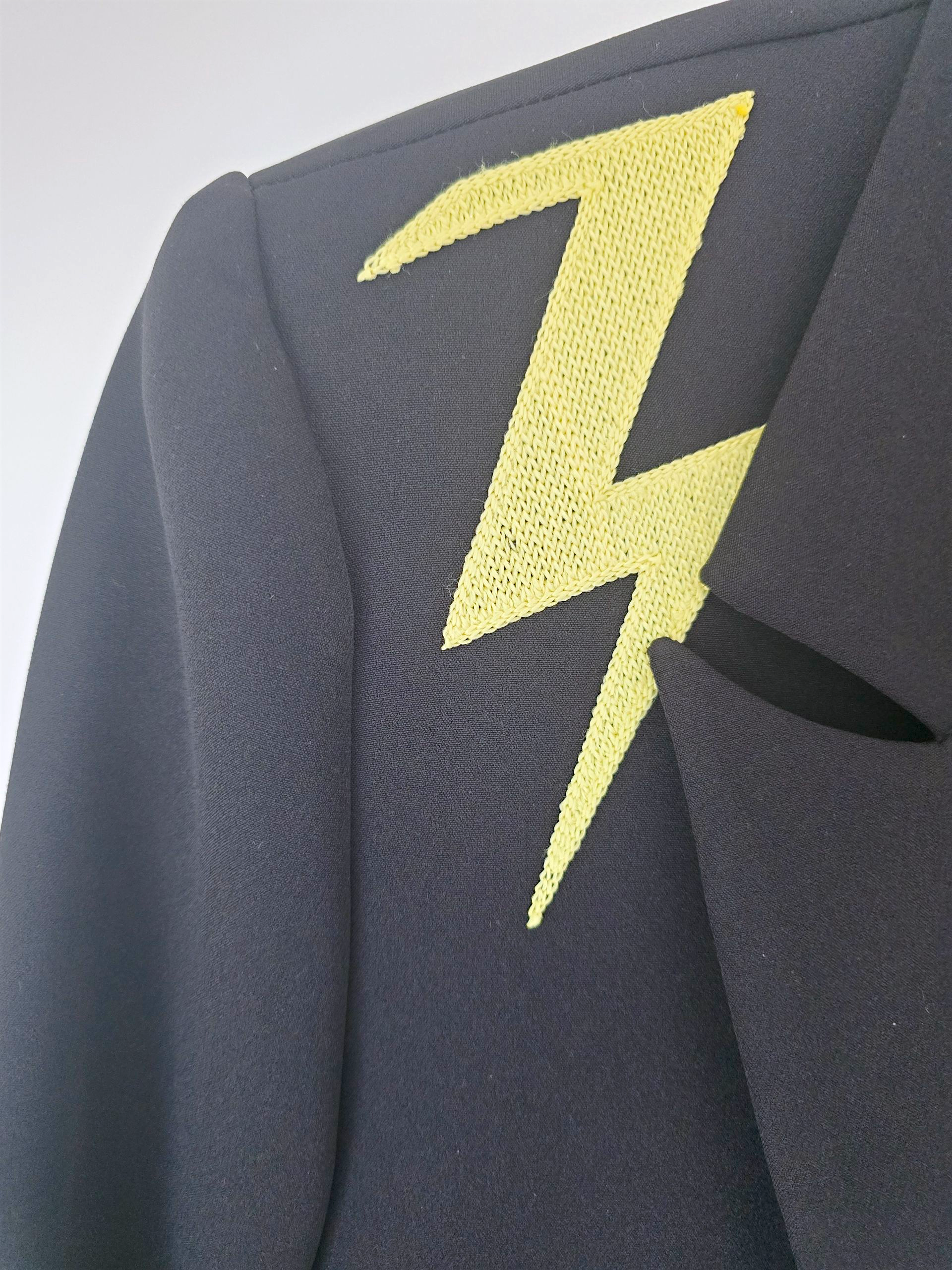 Veste noire à tags smiley