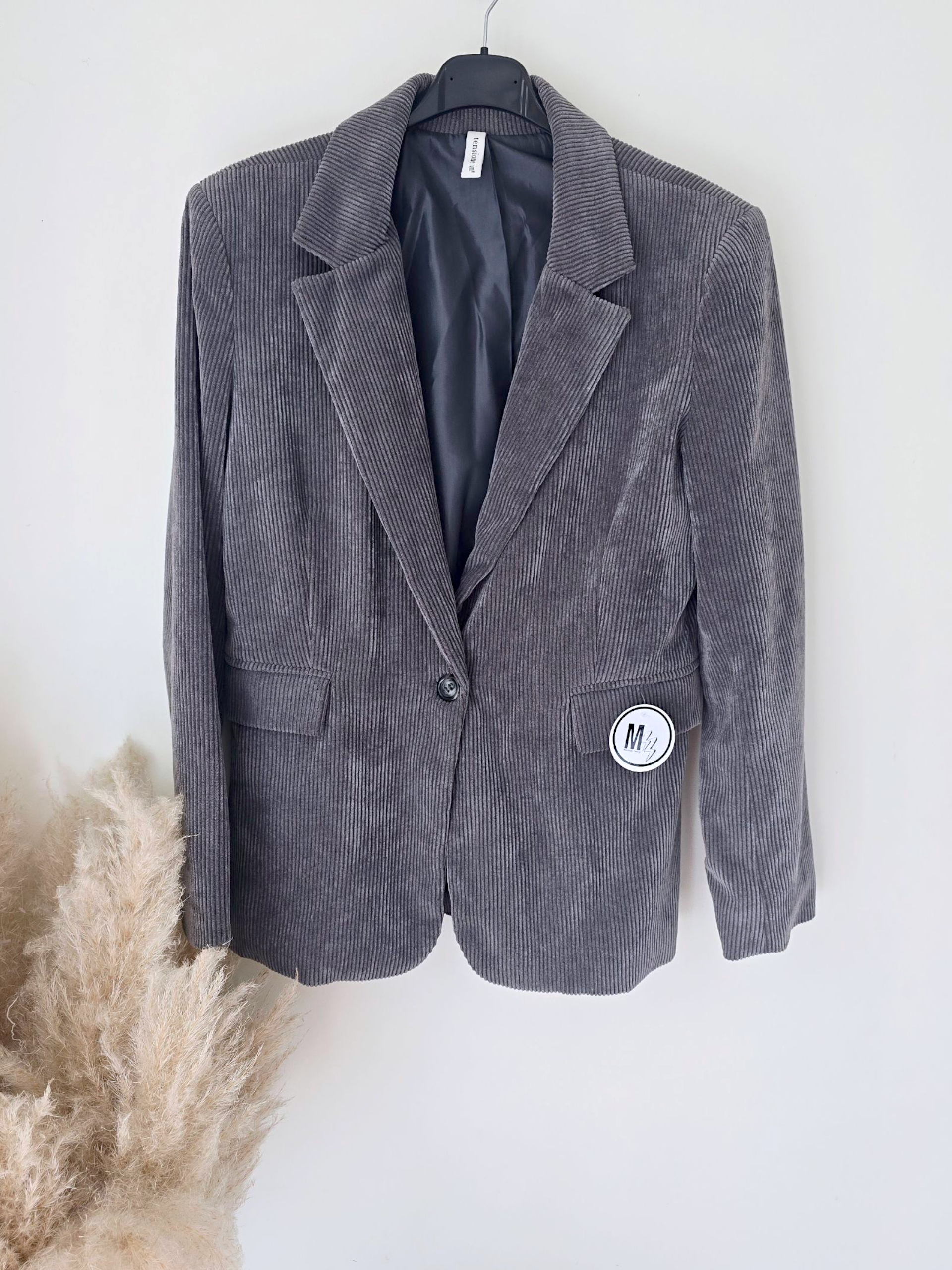 Veste grise en velours