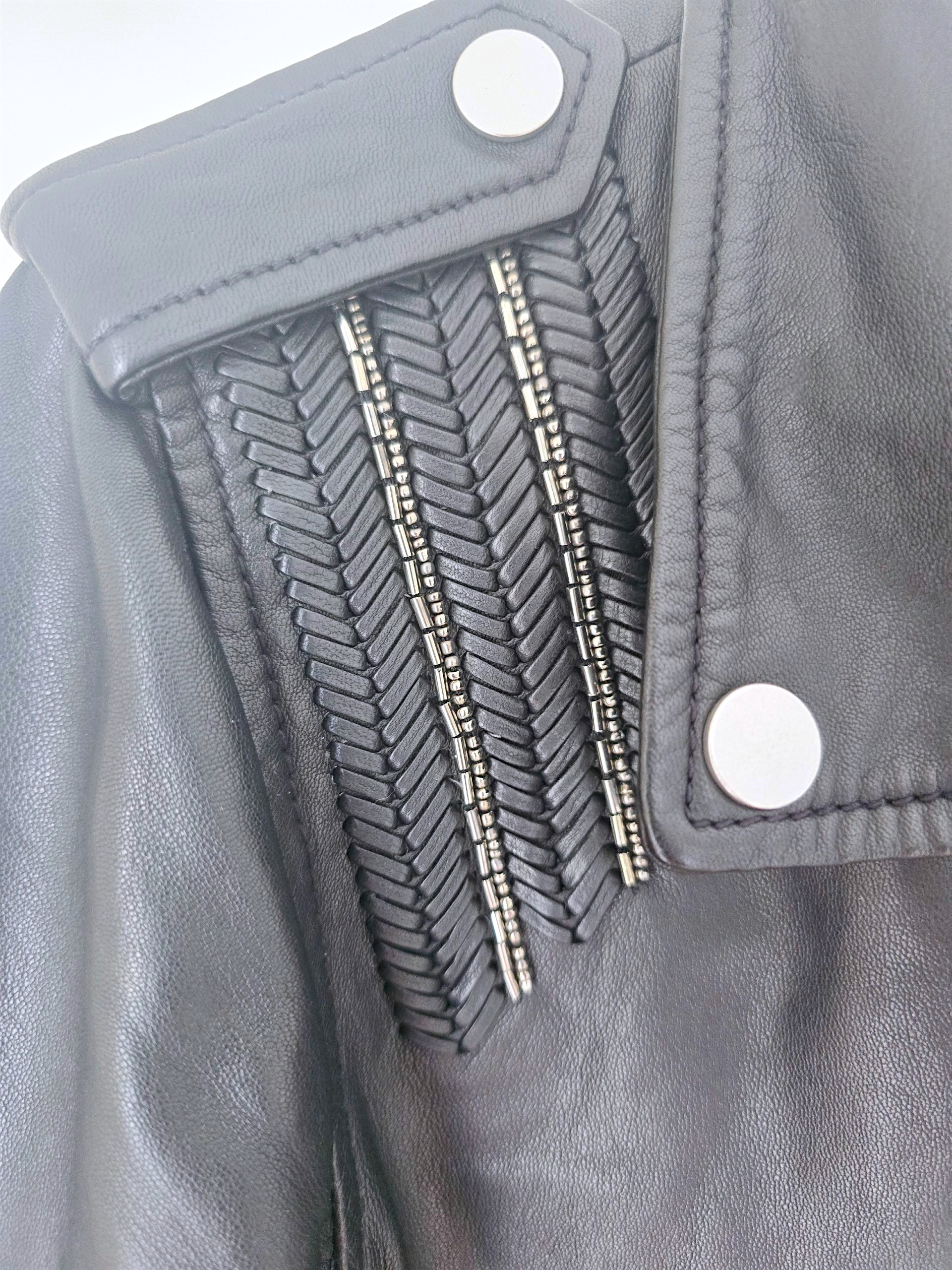 Perfecto noir cuir agneau